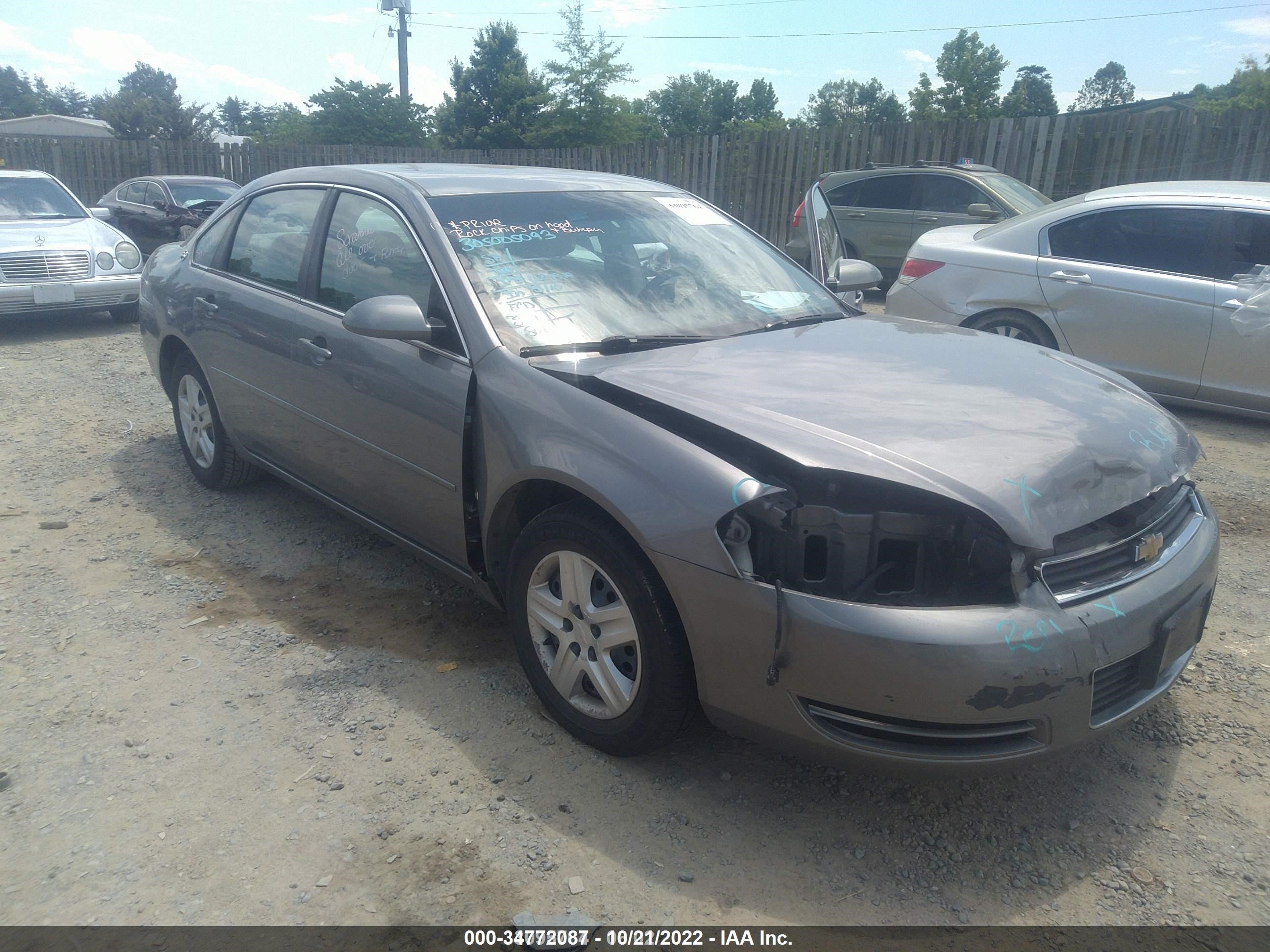 CHEVROLET IMPALA 2006 2g1wt58k269365372