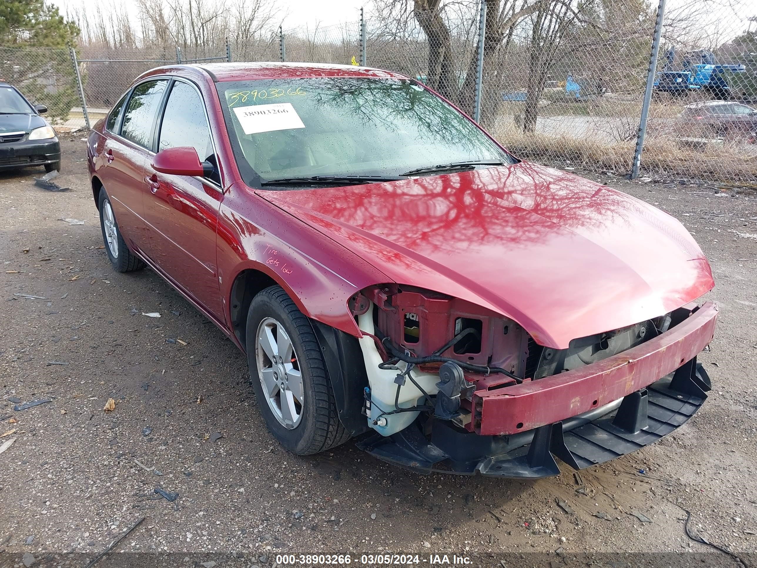 CHEVROLET IMPALA 2007 2g1wt58k779361030