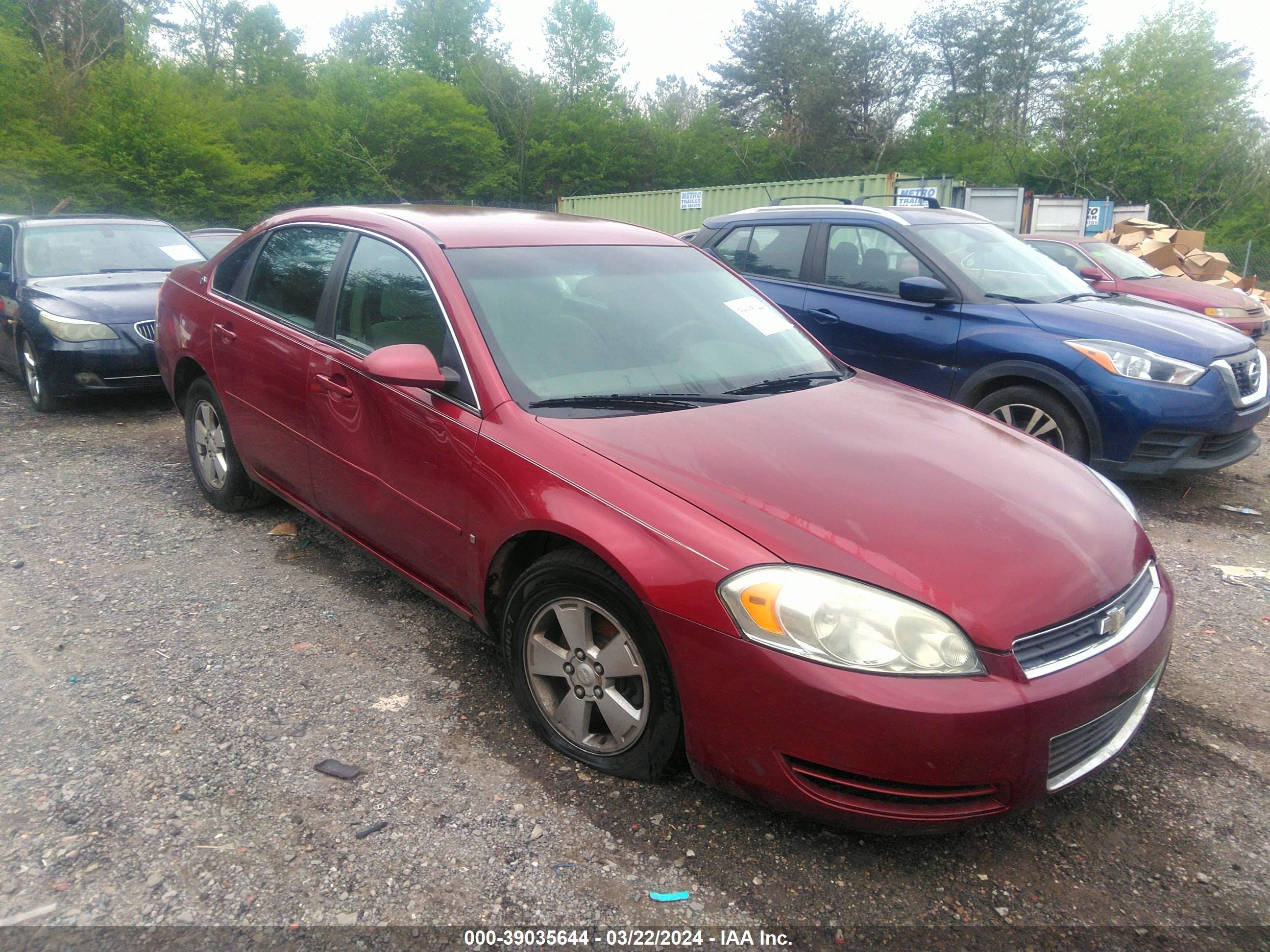 CHEVROLET IMPALA 2008 2g1wt58kx81239746