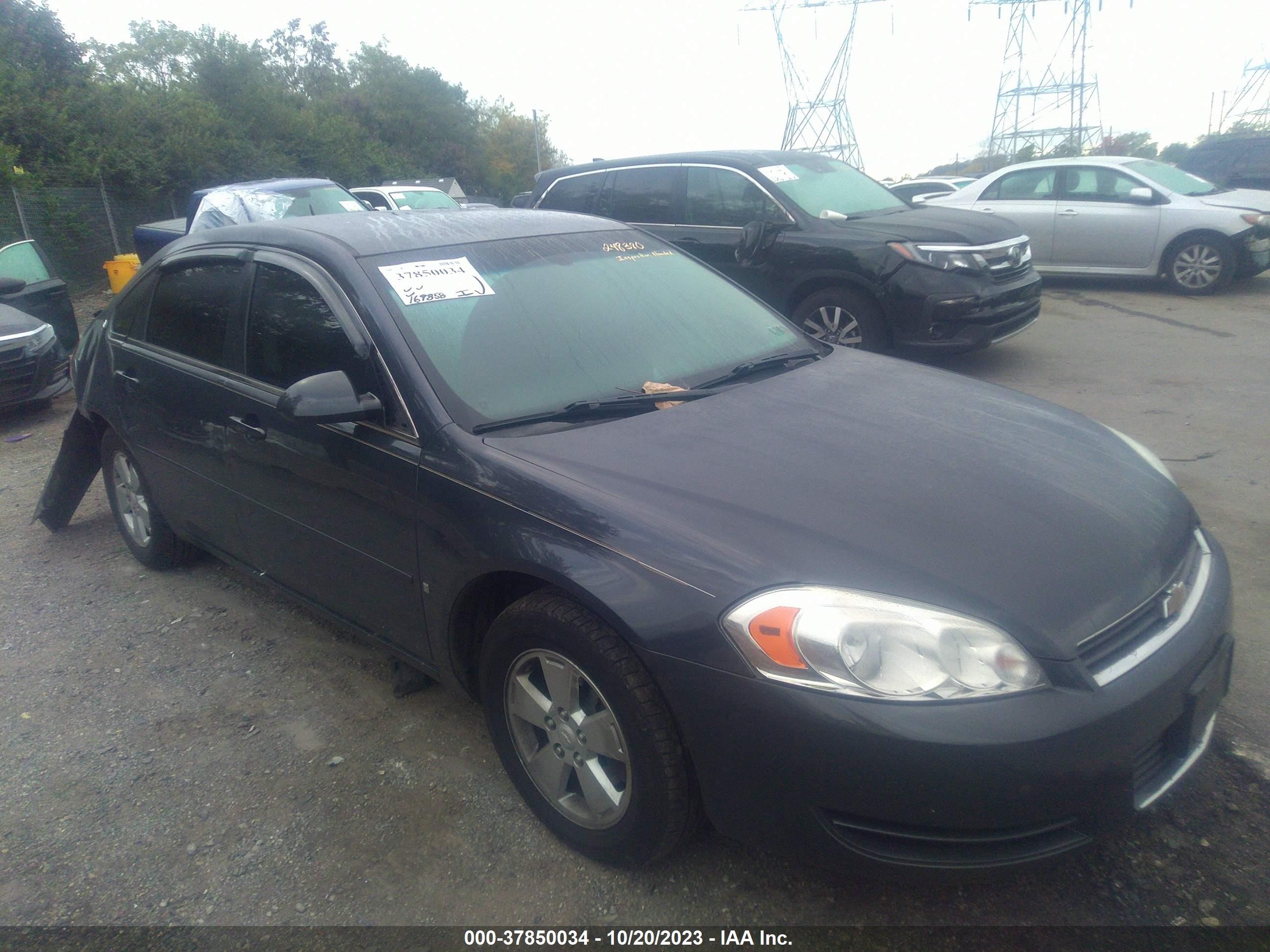 CHEVROLET IMPALA 2008 2g1wt58n189248380