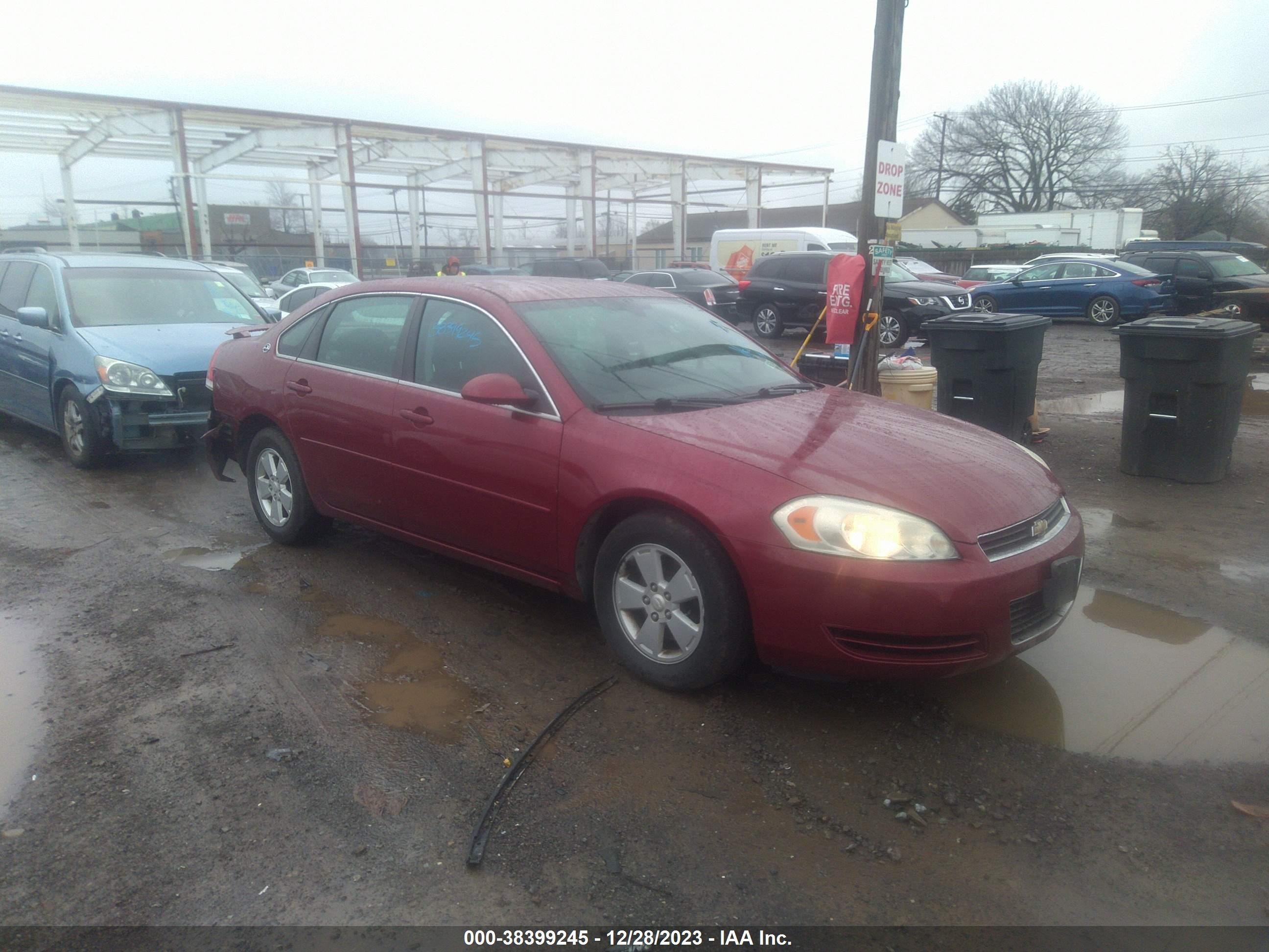 CHEVROLET IMPALA 2008 2g1wt58nx81378589