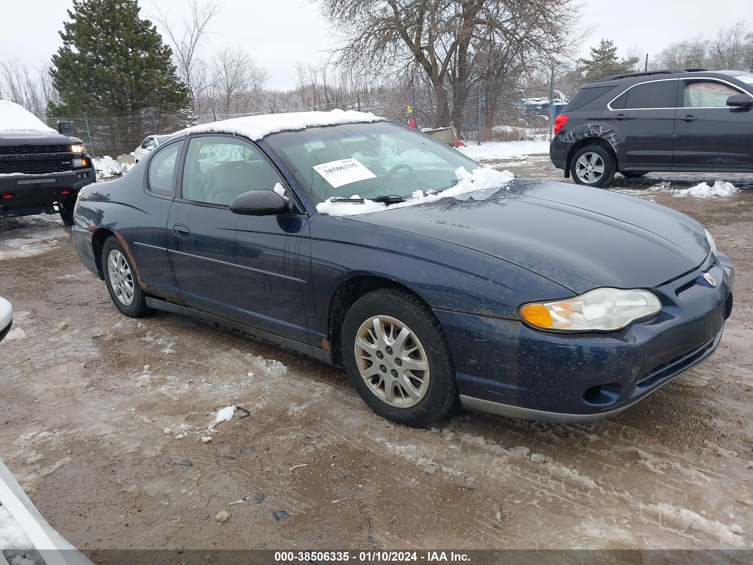 CHEVROLET MONTE CARLO 2002 2g1ww12e029364895