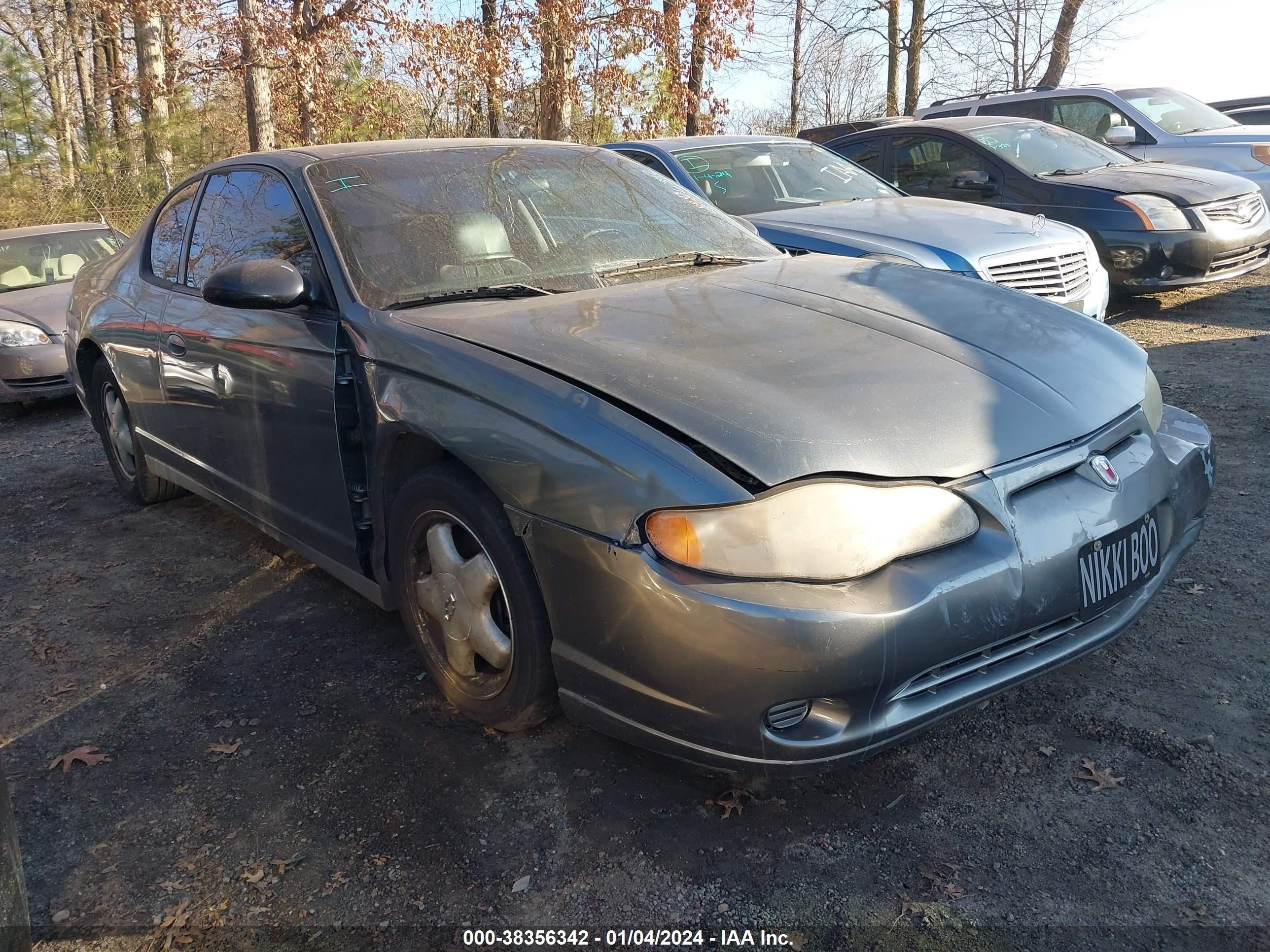 CHEVROLET MONTE CARLO 2005 2g1ww12e259180403