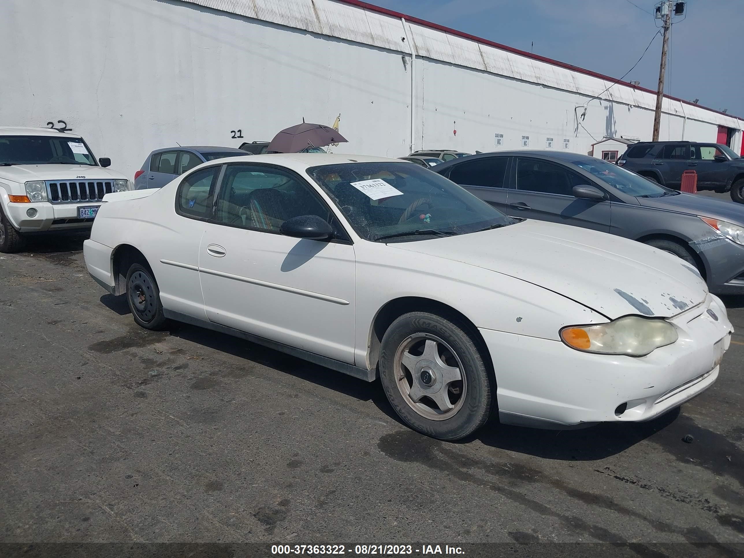 CHEVROLET MONTE CARLO 2003 2g1ww12e439102170