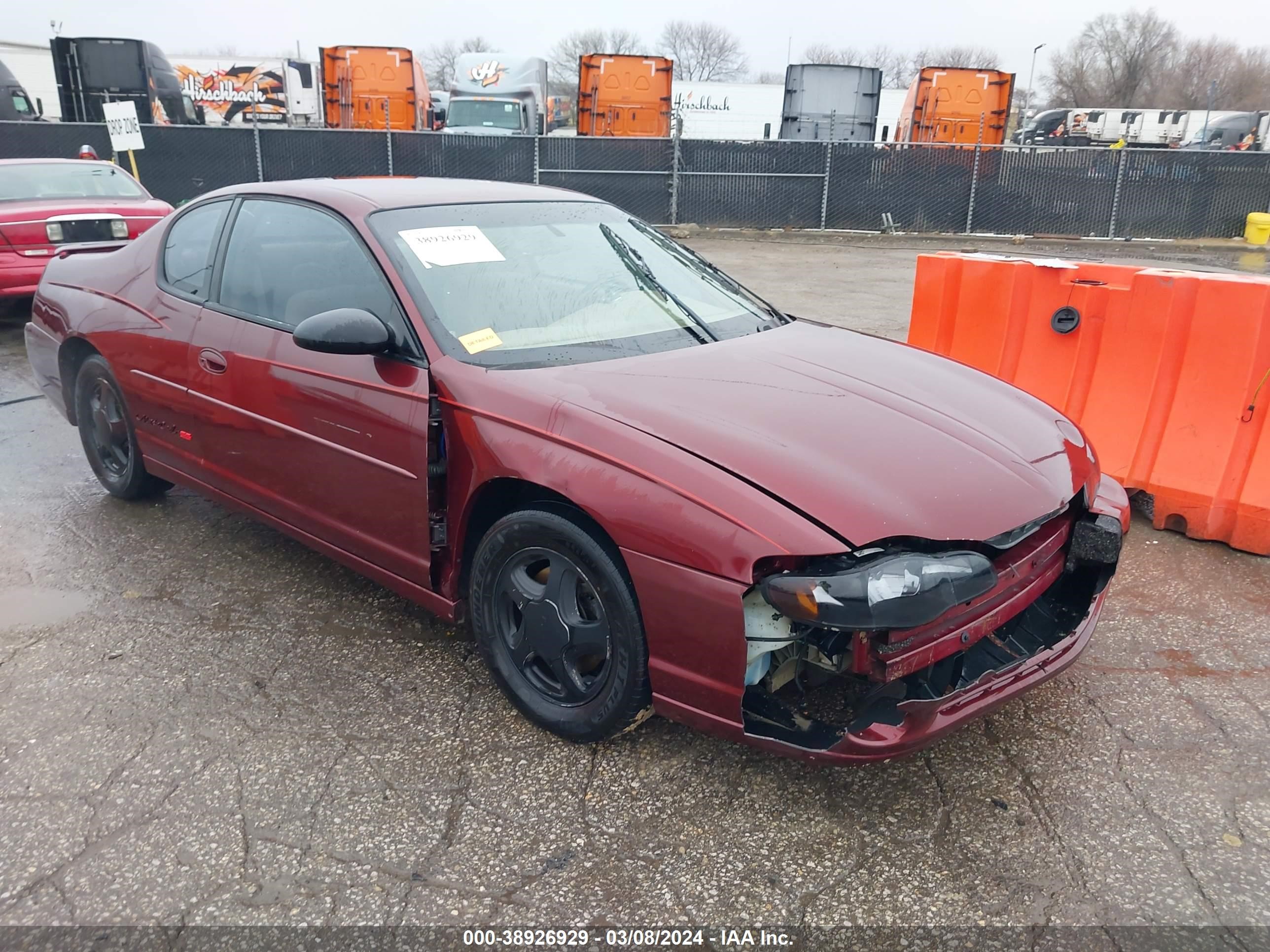 CHEVROLET MONTE CARLO 2000 2g1wx12k8y9354997