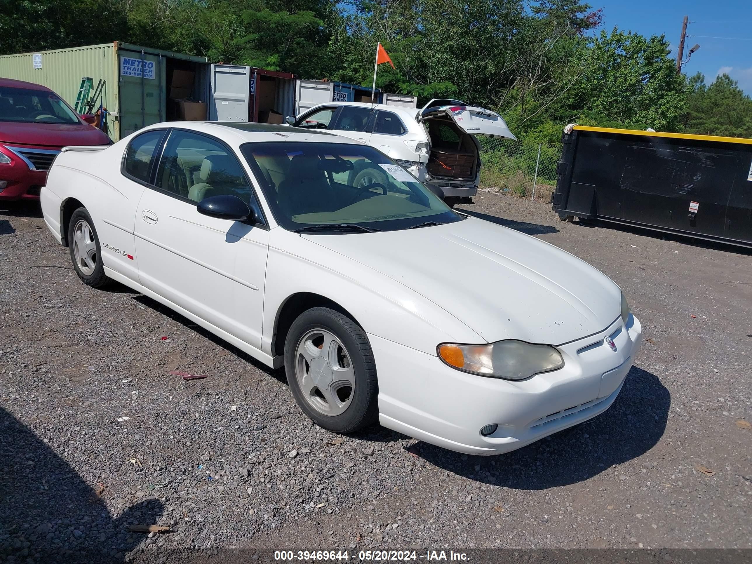 CHEVROLET MONTE CARLO 2001 2g1wx15k419302929