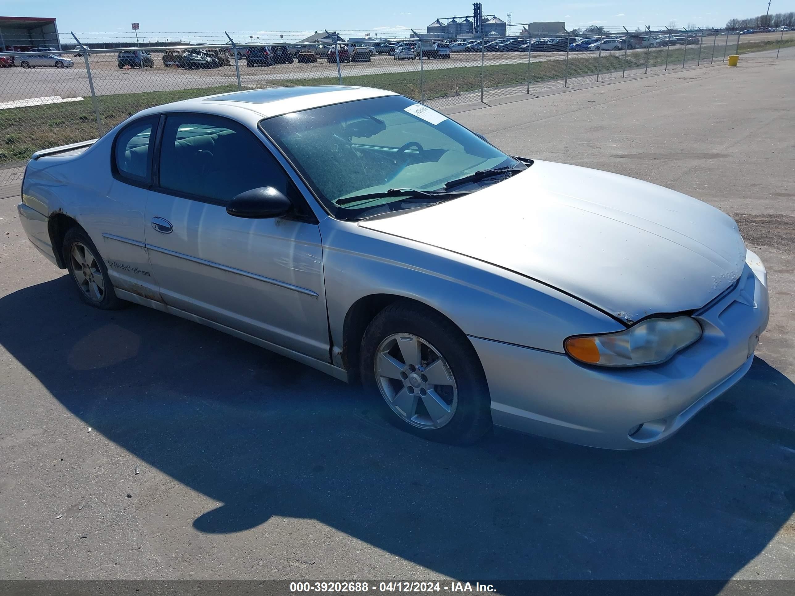 CHEVROLET MONTE CARLO 2002 2g1wx15k829120085