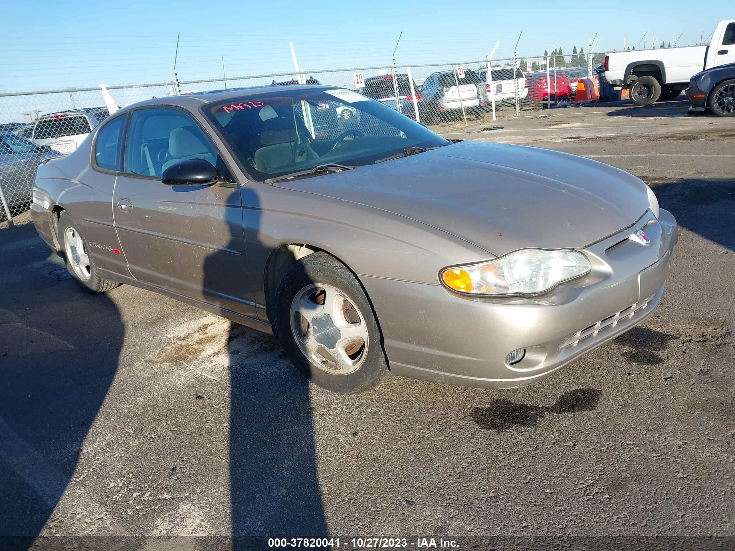 CHEVROLET MONTE CARLO 2002 2g1wx15k929389907