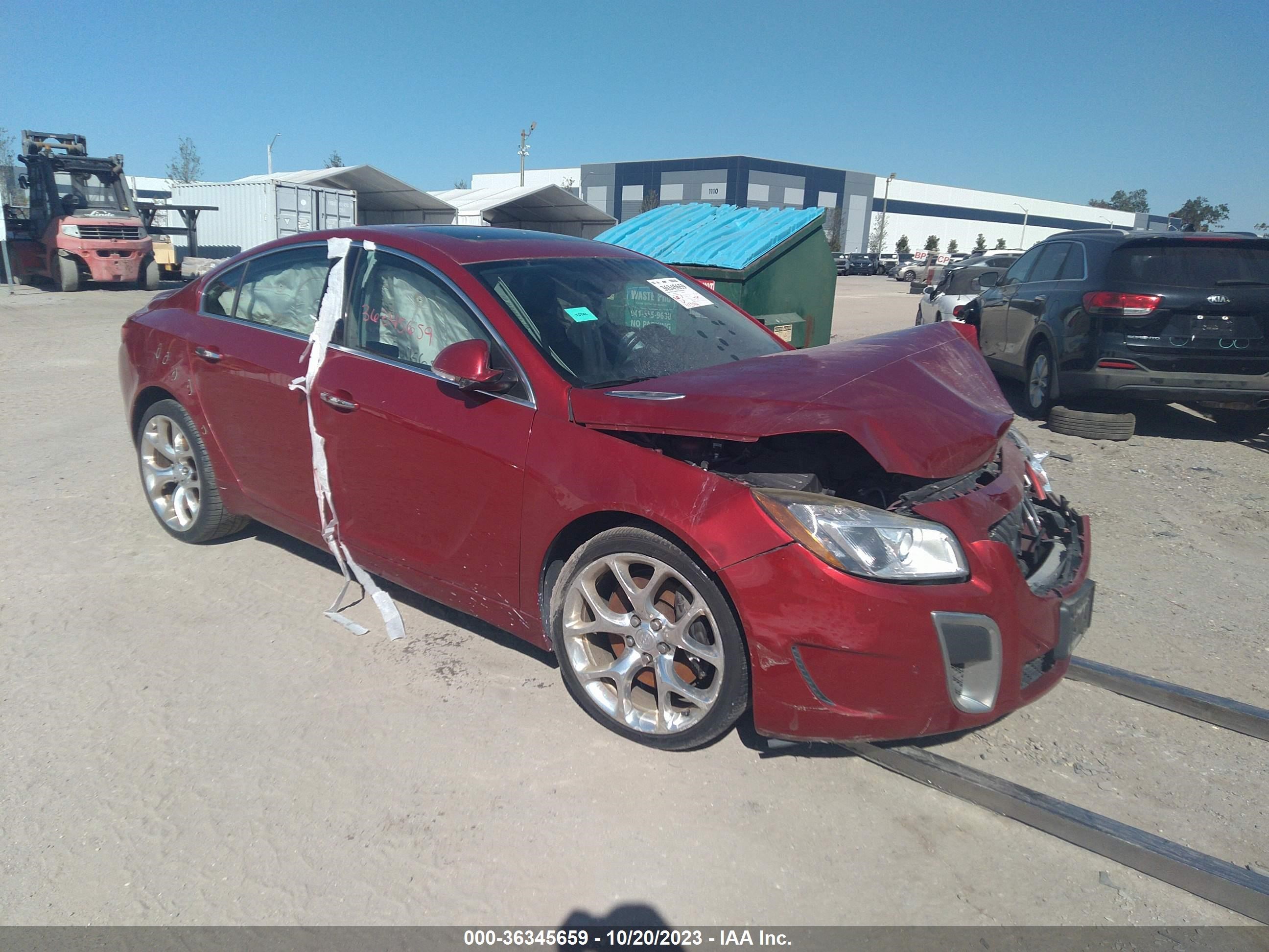 BUICK REGAL 2012 2g4gv5gv2c9193675