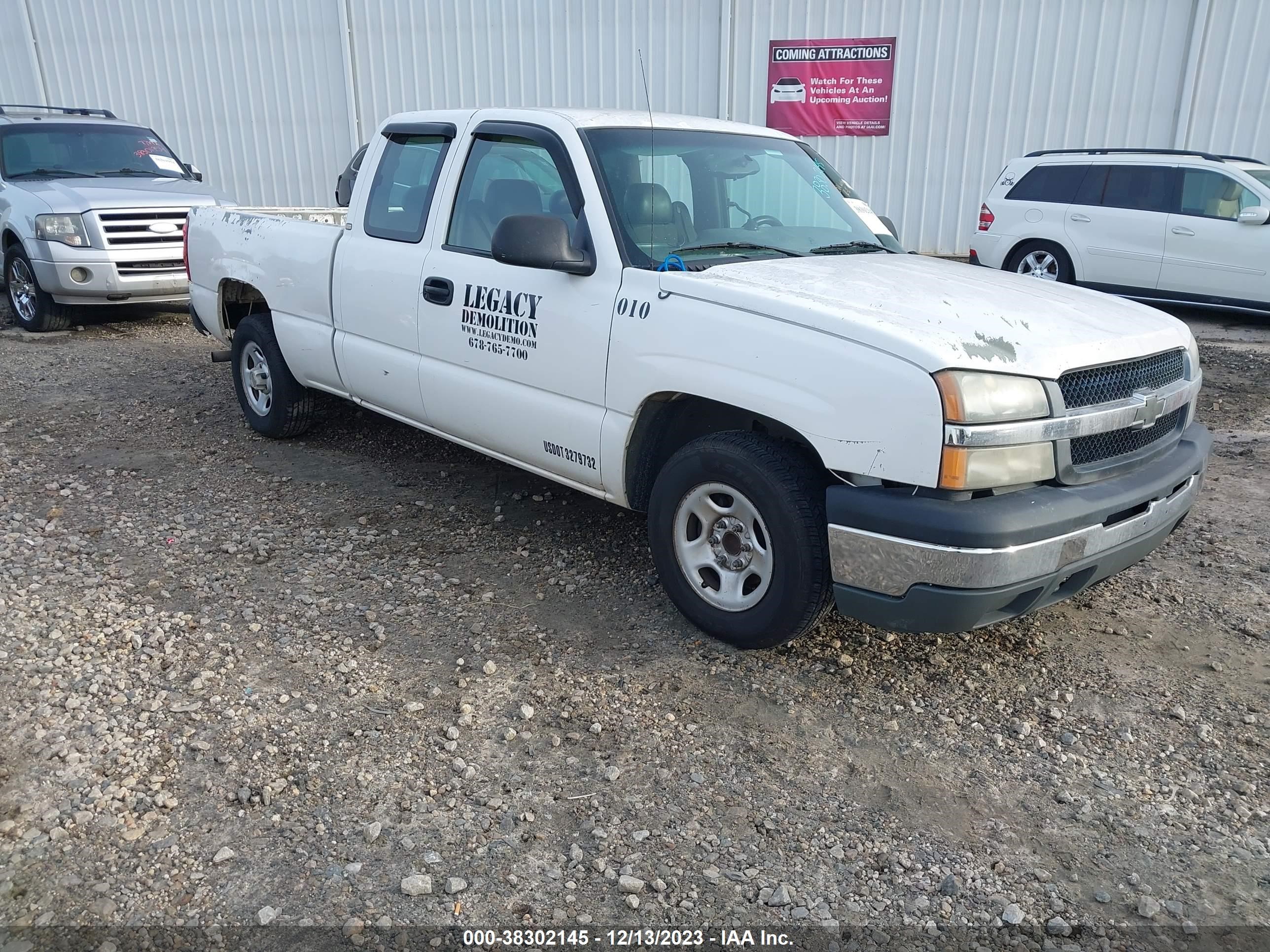 CHEVROLET SILVERADO 2003 2gcec19x431255522