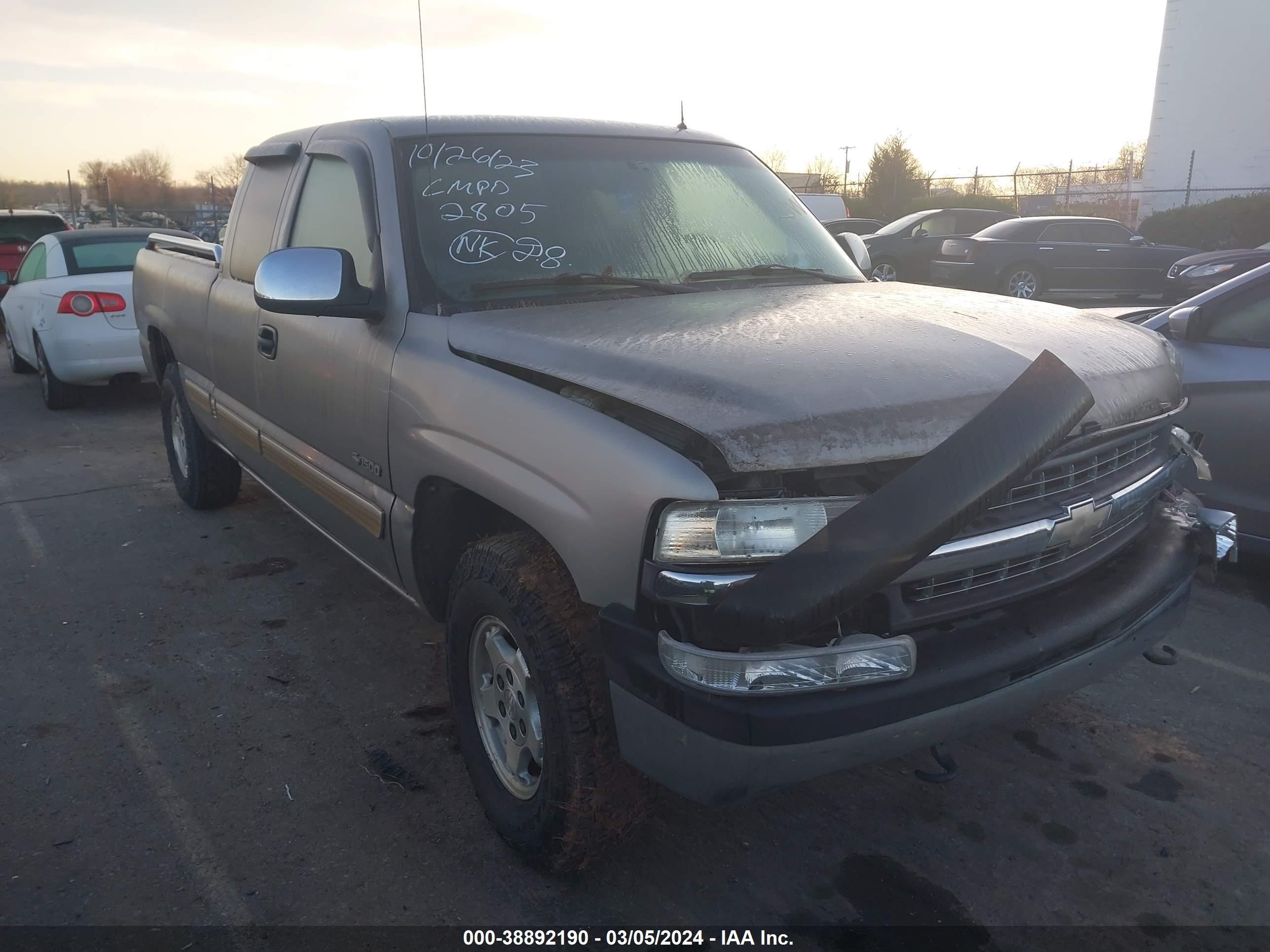 CHEVROLET SILVERADO 2001 2gcek19t511322805