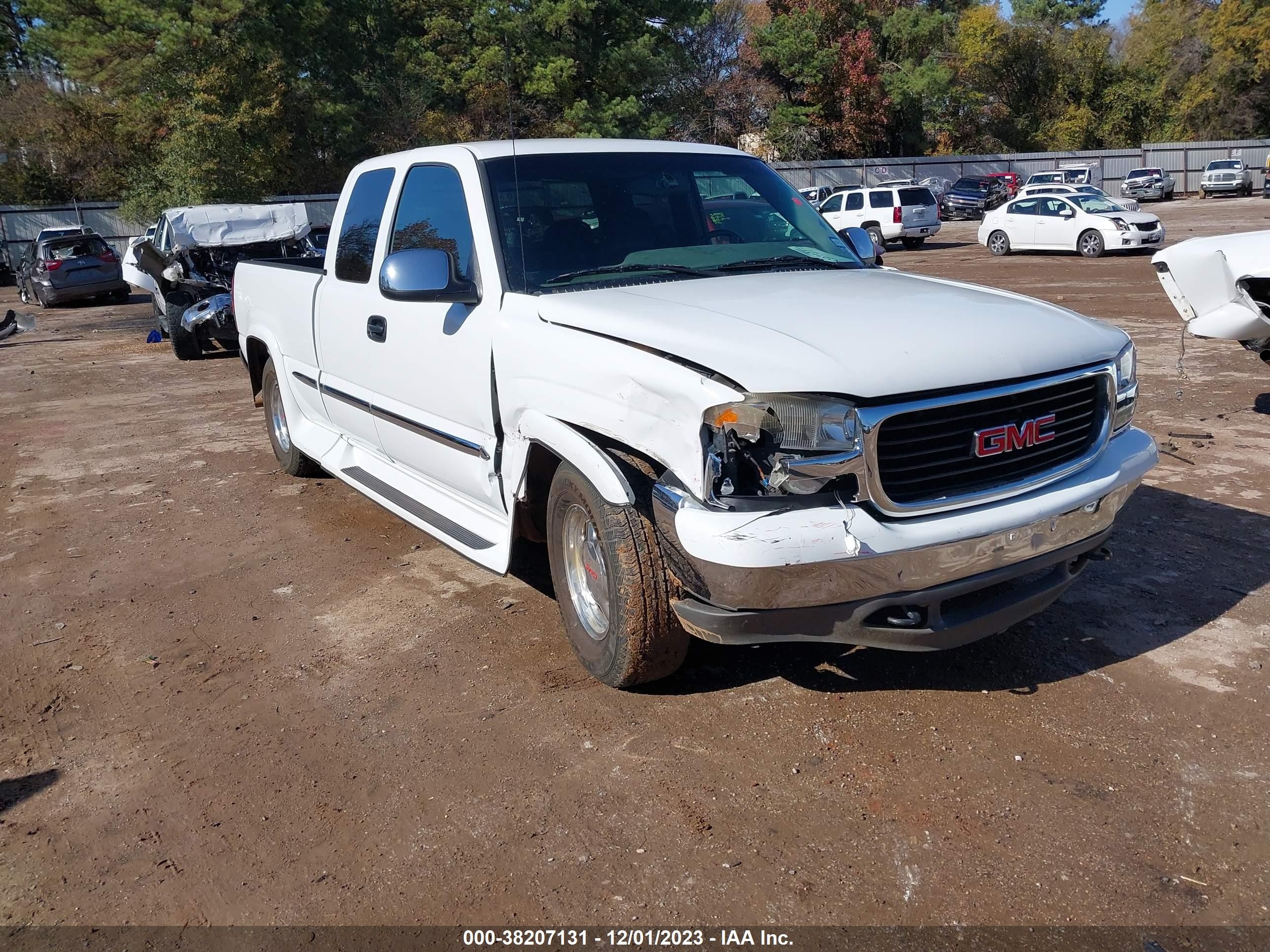 GMC SIERRA 2001 2gtec19t911283228