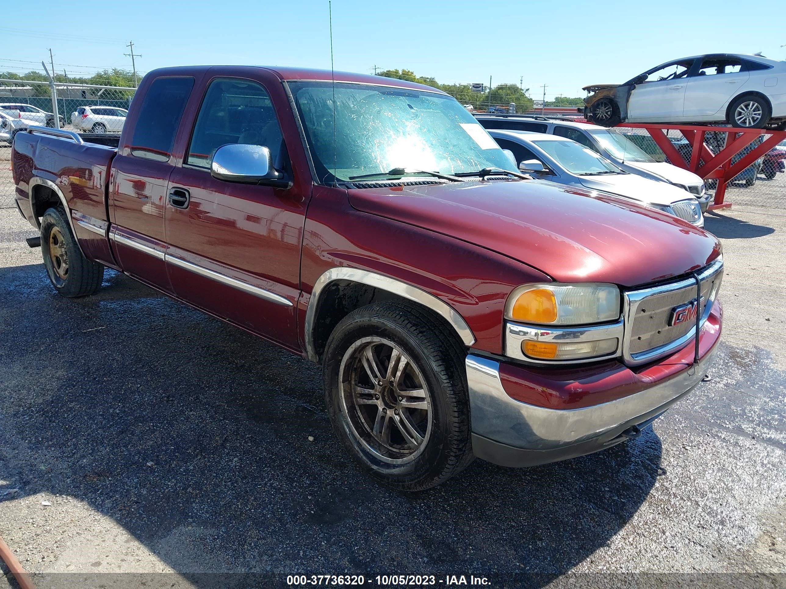 GMC SIERRA 2001 2gtec19tx11227556