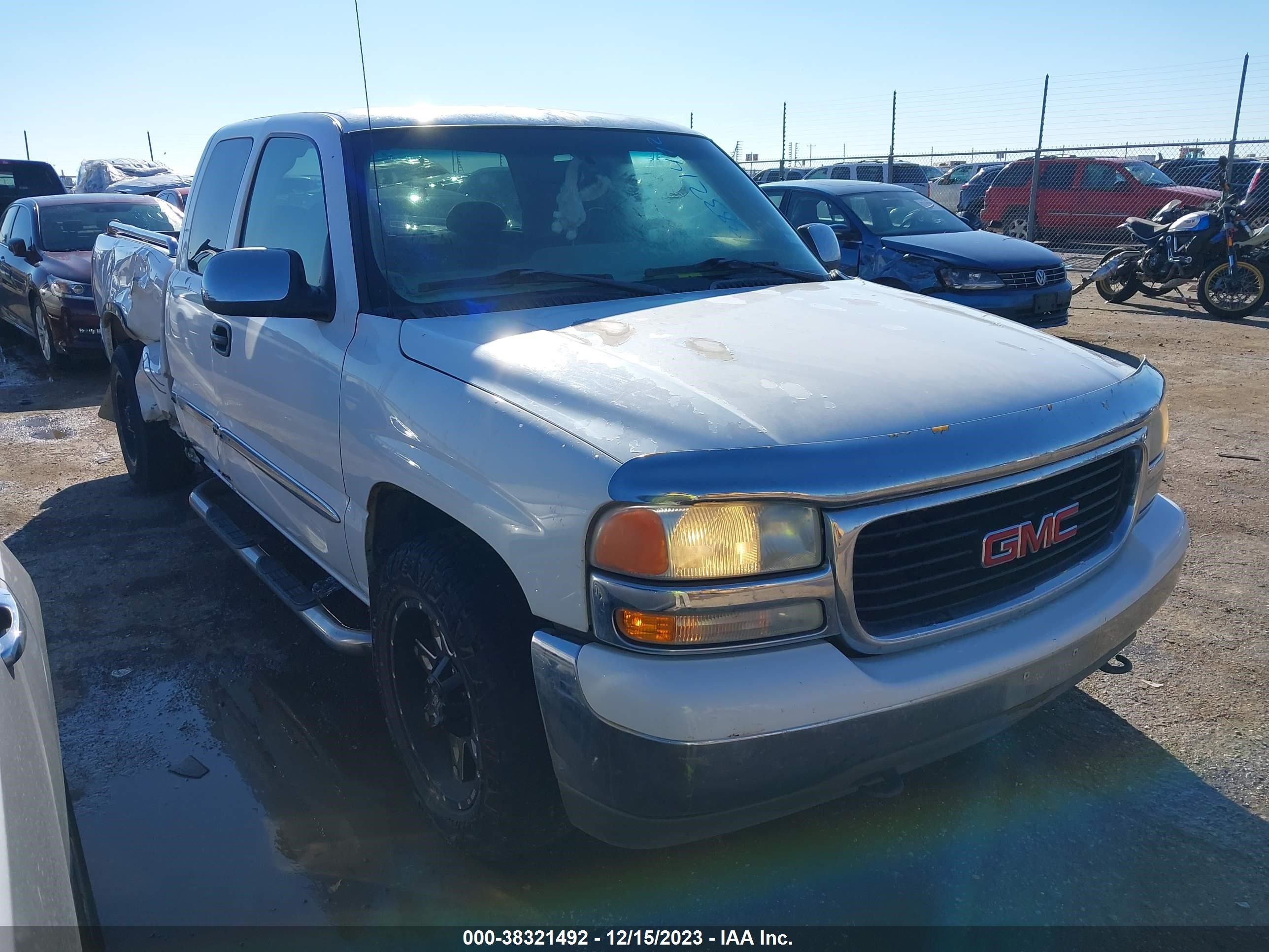 GMC SIERRA 2002 2gtec19v521285612