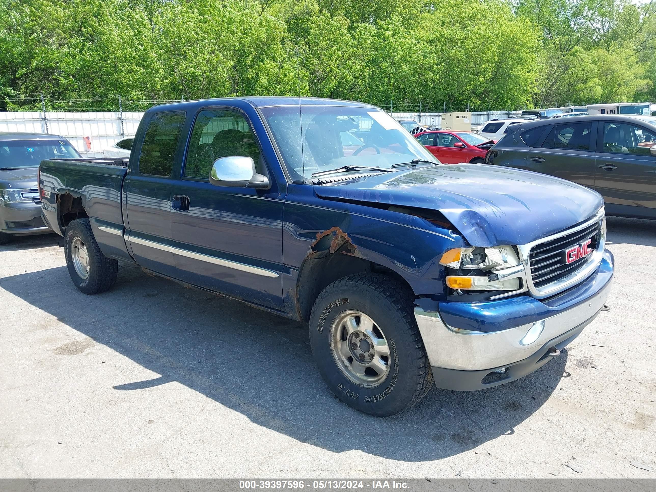 GMC SIERRA 2002 2gtek19t321258605