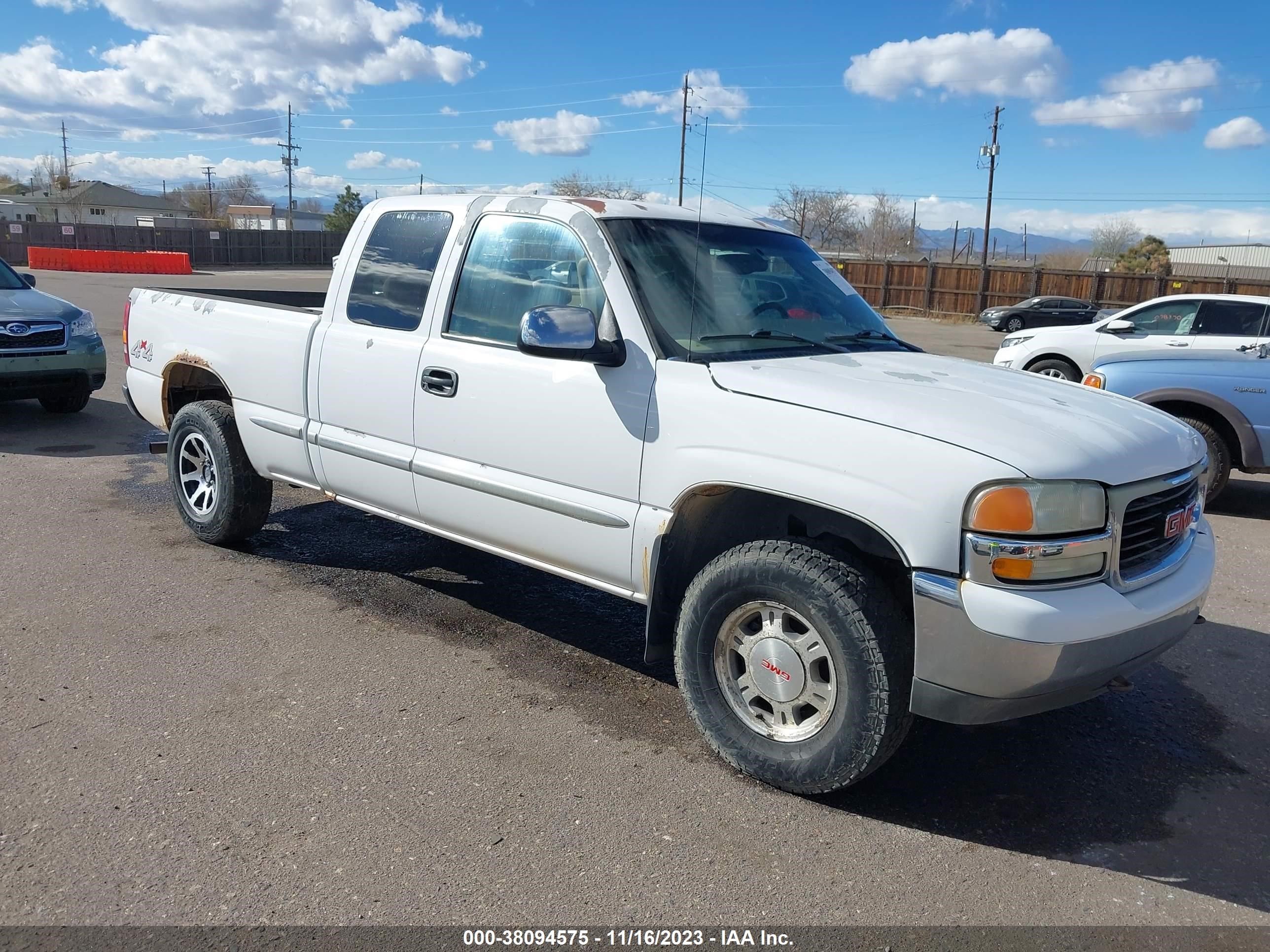 GMC SIERRA 2002 2gtek19t521416037