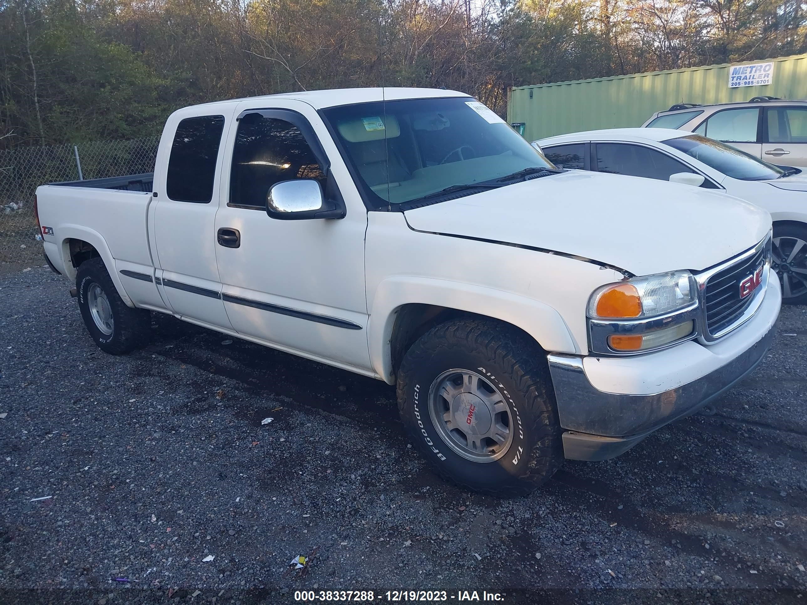 GMC SIERRA 2002 2gtek19t621284471