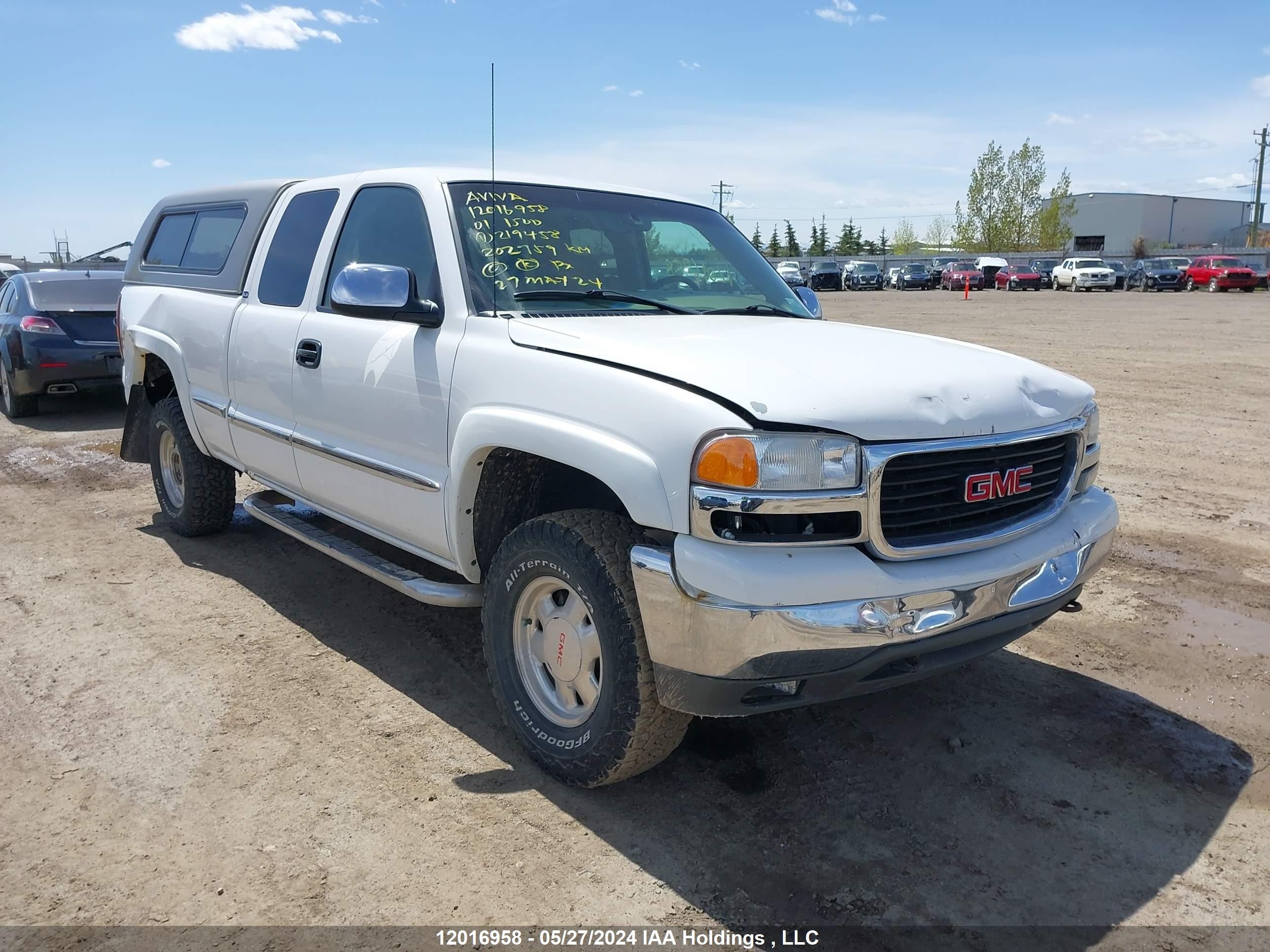 GMC SIERRA 2001 2gtek19tx11219458