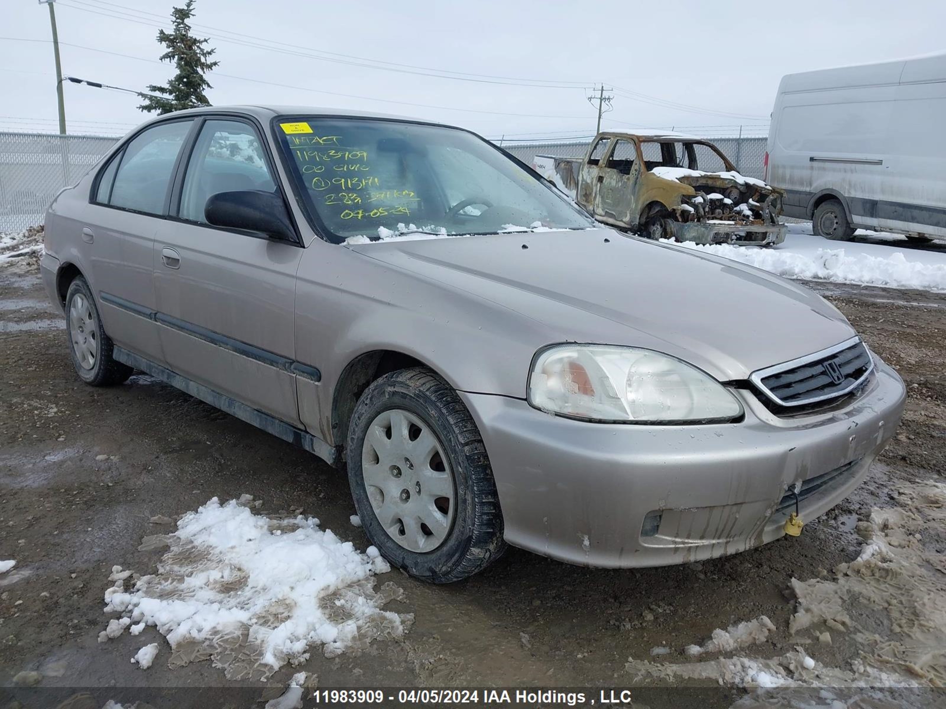 HONDA CIVIC 2000 2hgej6611yh913171