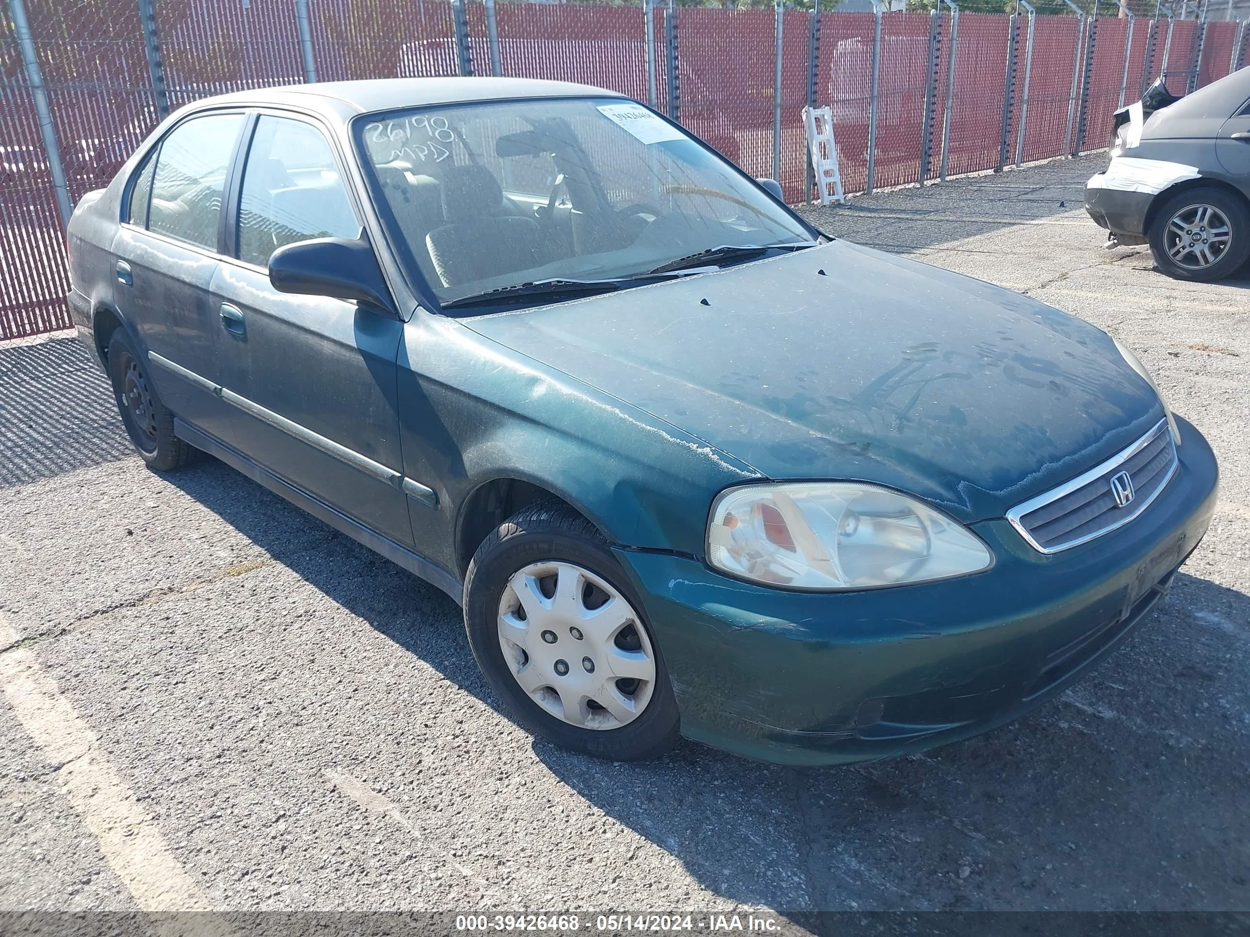 HONDA CIVIC 2000 2hgej6614yh560845