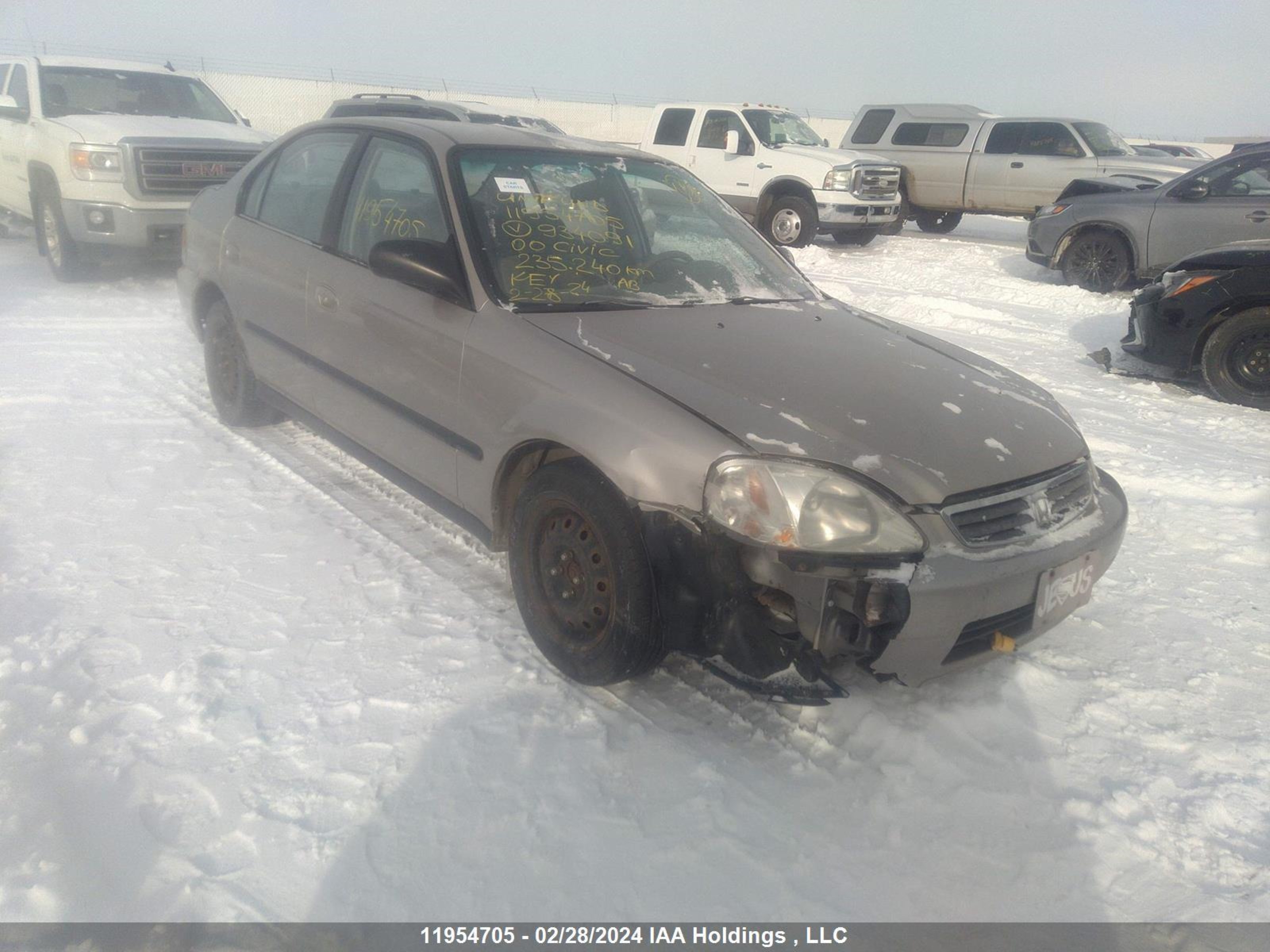 HONDA CIVIC 2000 2hgej6619yh934091