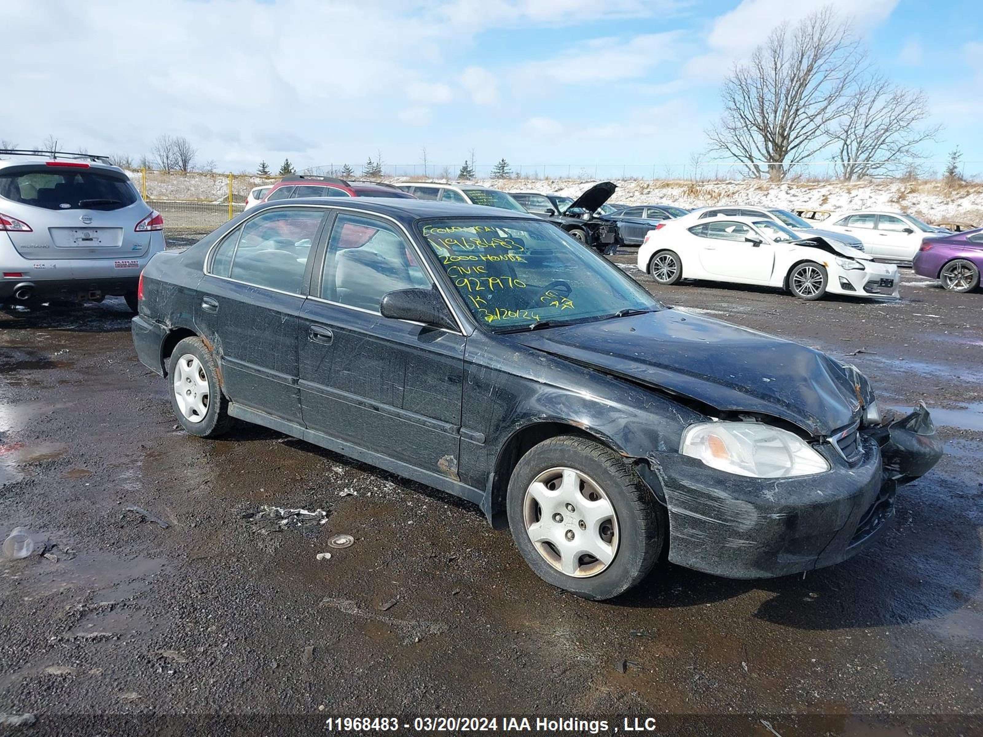 HONDA CIVIC 2000 2hgej6686yh927970