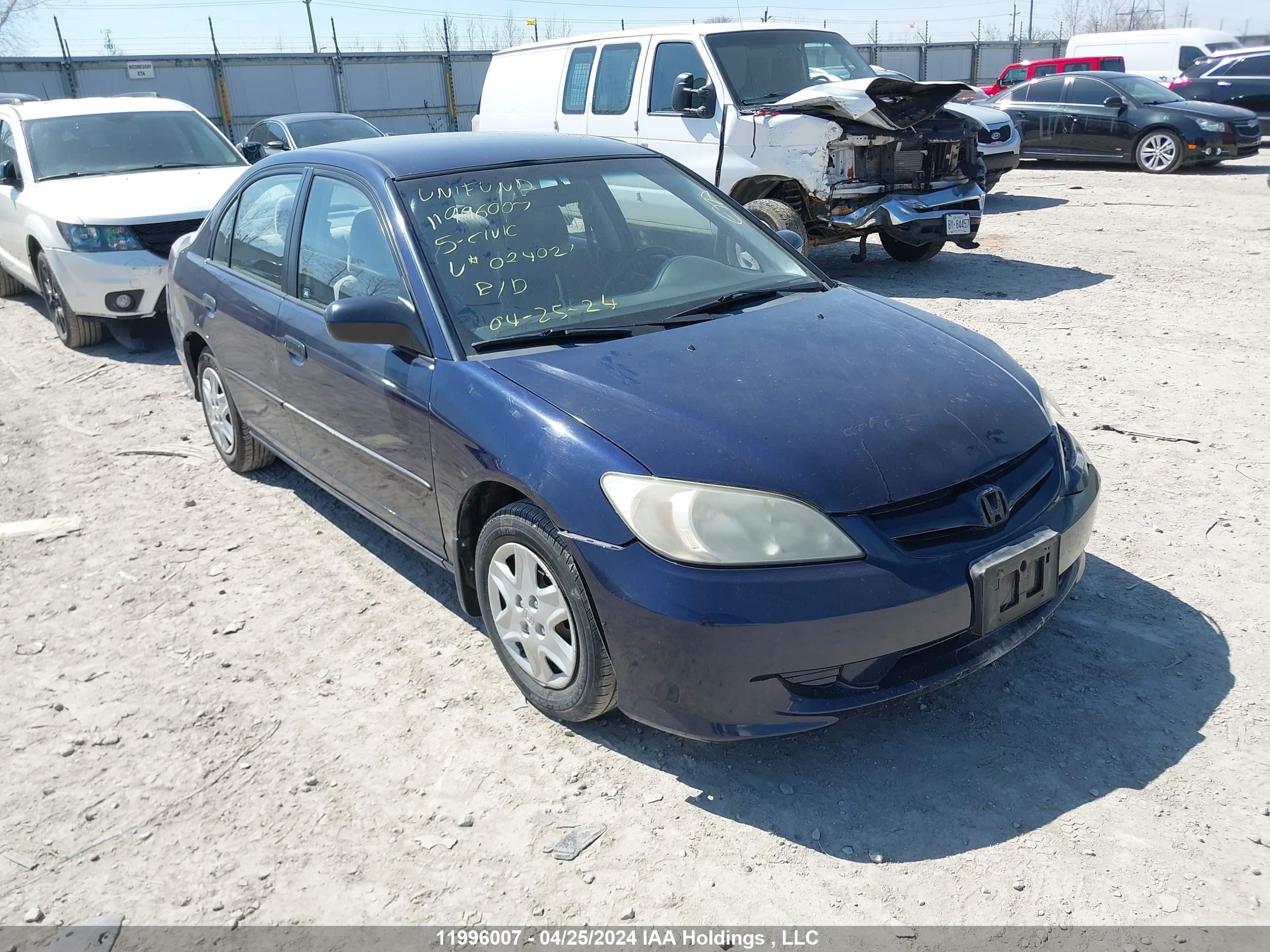 HONDA CIVIC 2005 2hges15395h024021