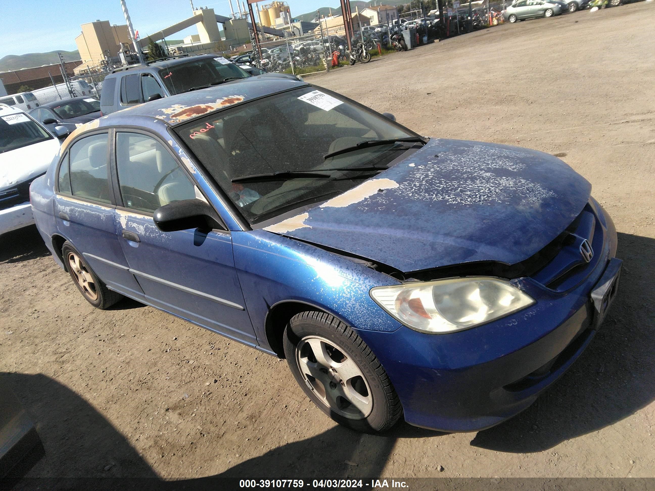 HONDA CIVIC 2005 2hges16315h585196