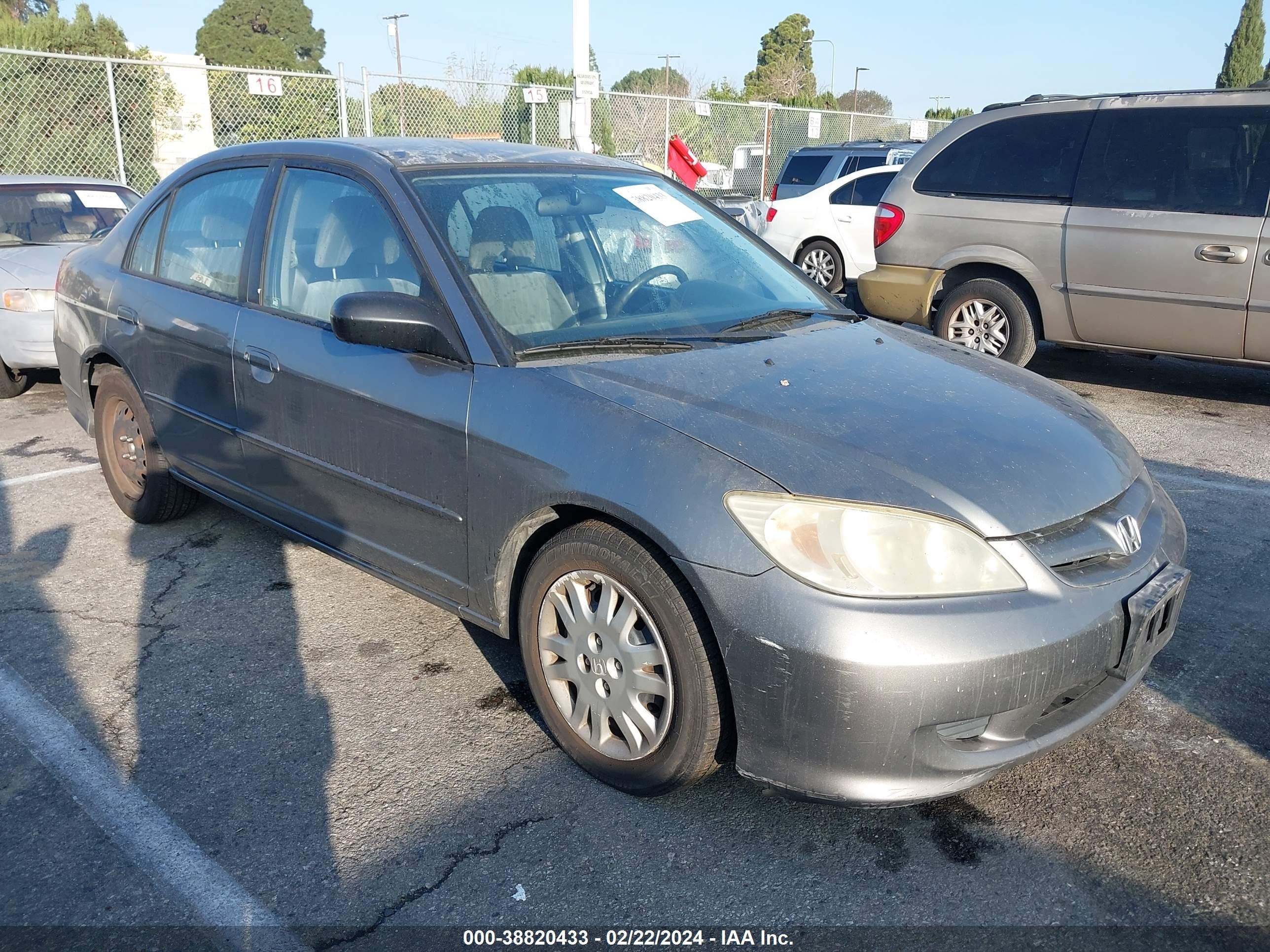 HONDA CIVIC 2005 2hges16525h621396