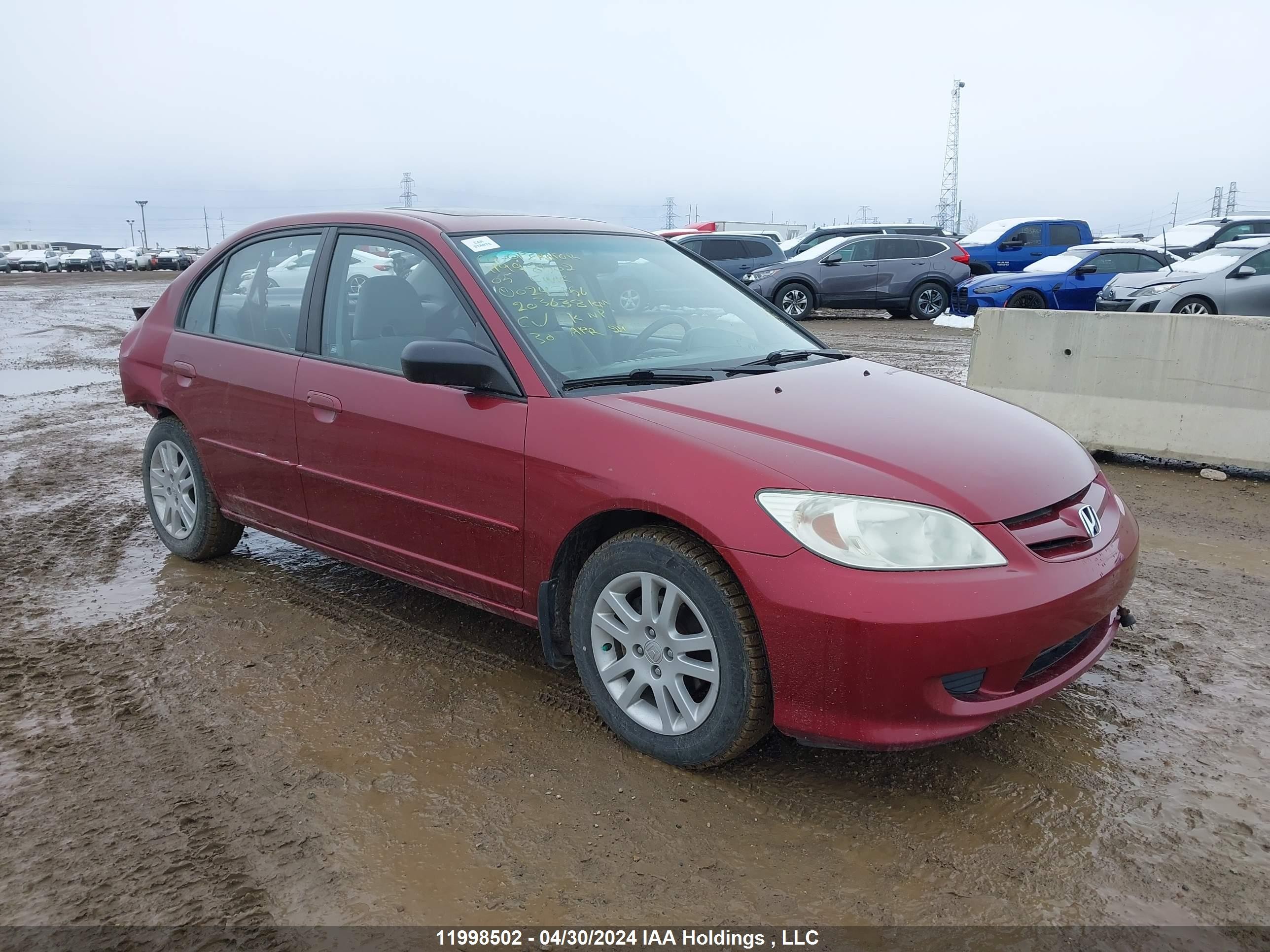 HONDA CIVIC 2005 2hges16605h024756