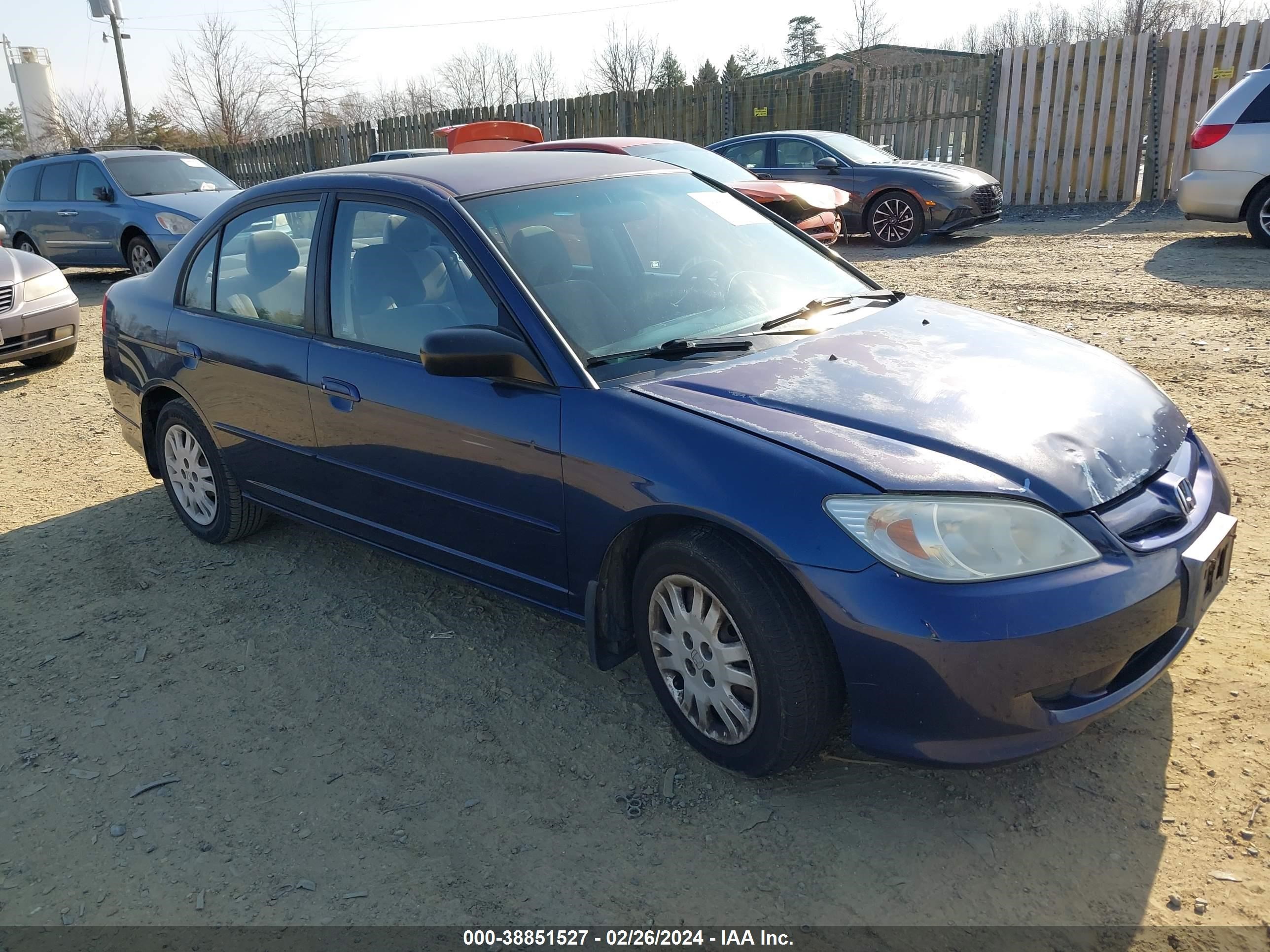 HONDA CIVIC 2005 2hges16625h527933