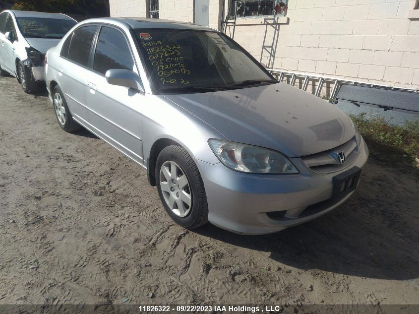 HONDA CIVIC 2005 2hges16675h027623