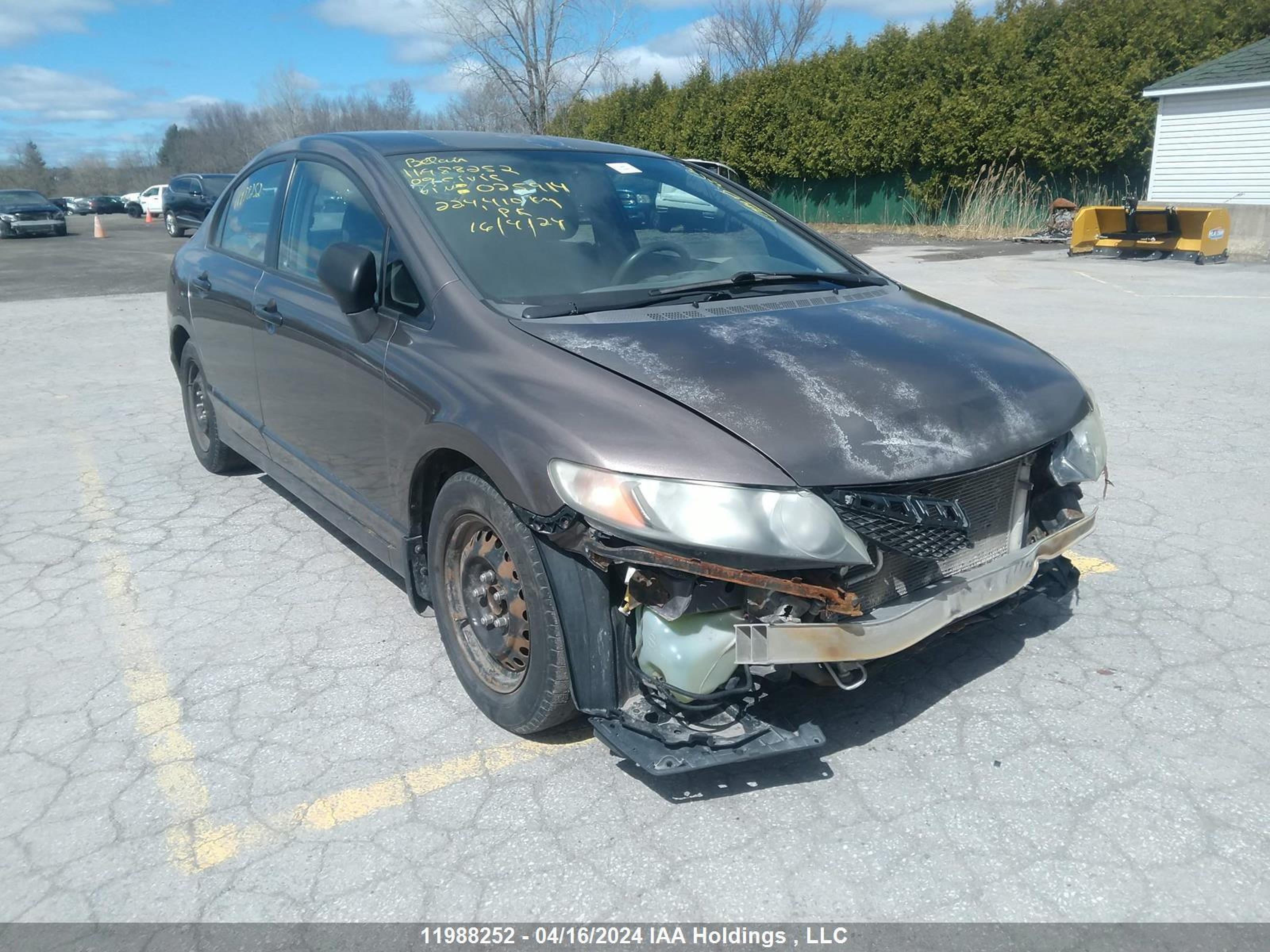 HONDA CIVIC 2009 2hgfa16259h025914