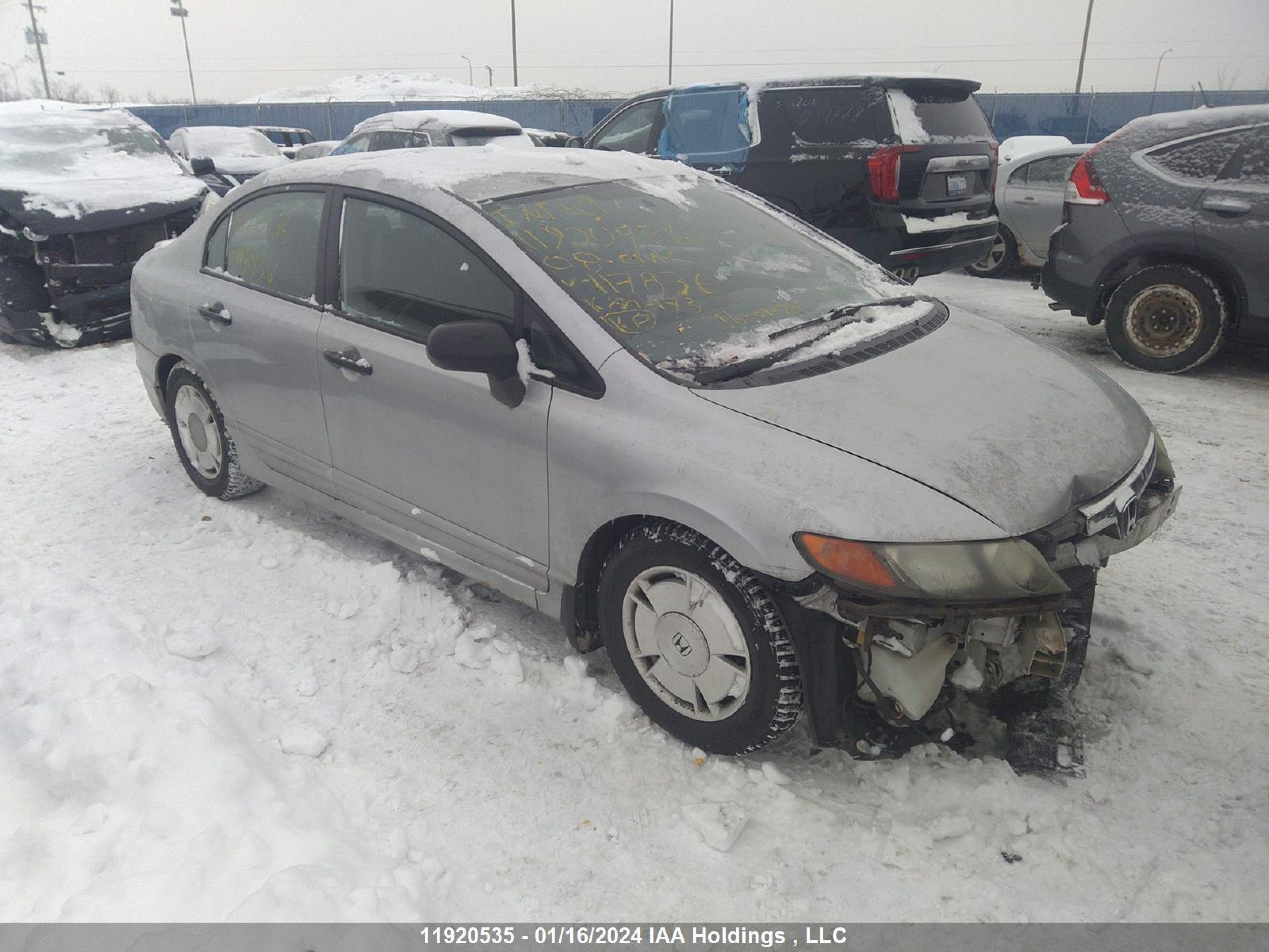 HONDA CIVIC 2008 2hgfa16408h117836