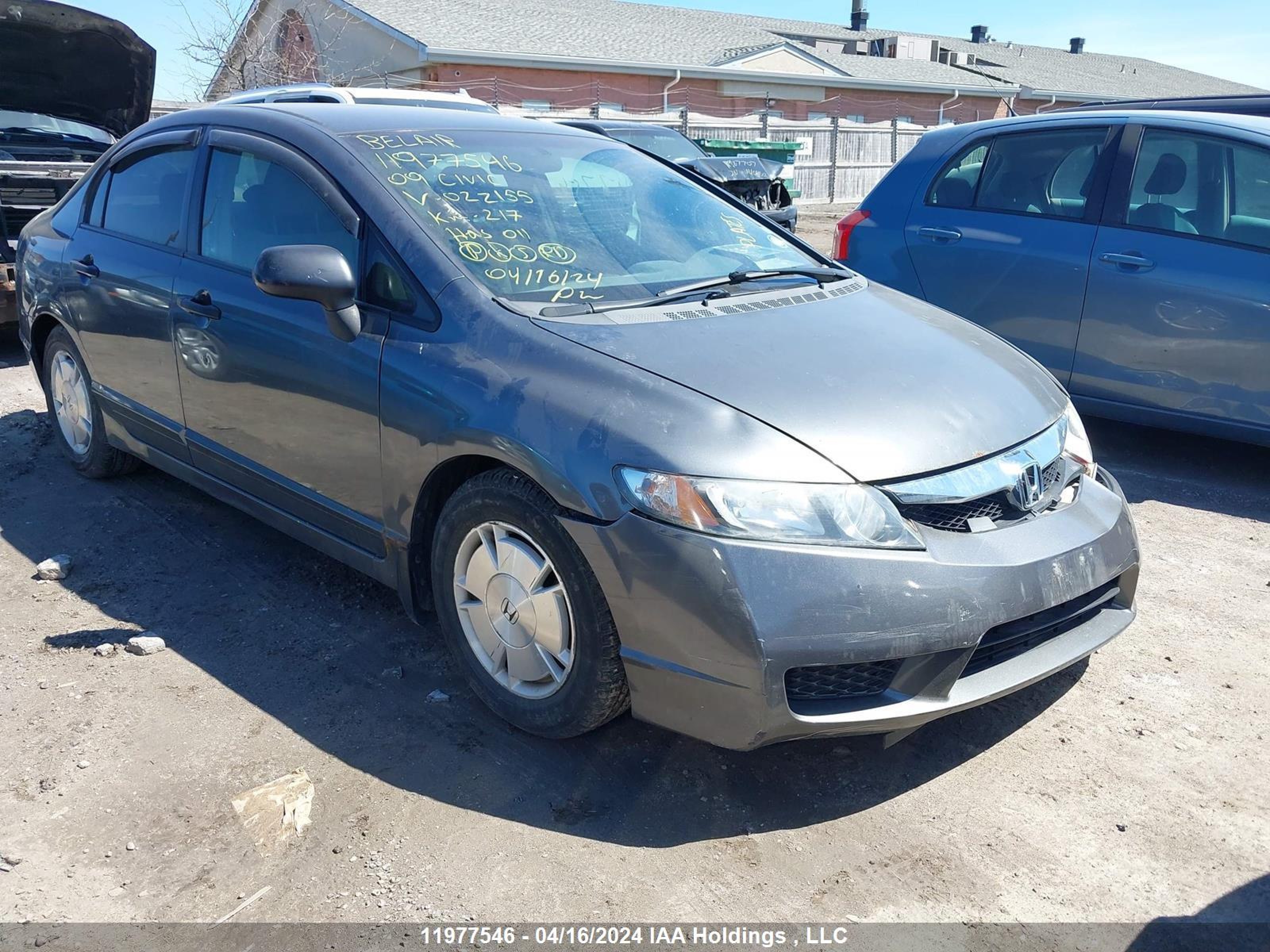 HONDA CIVIC 2009 2hgfa16439h022155