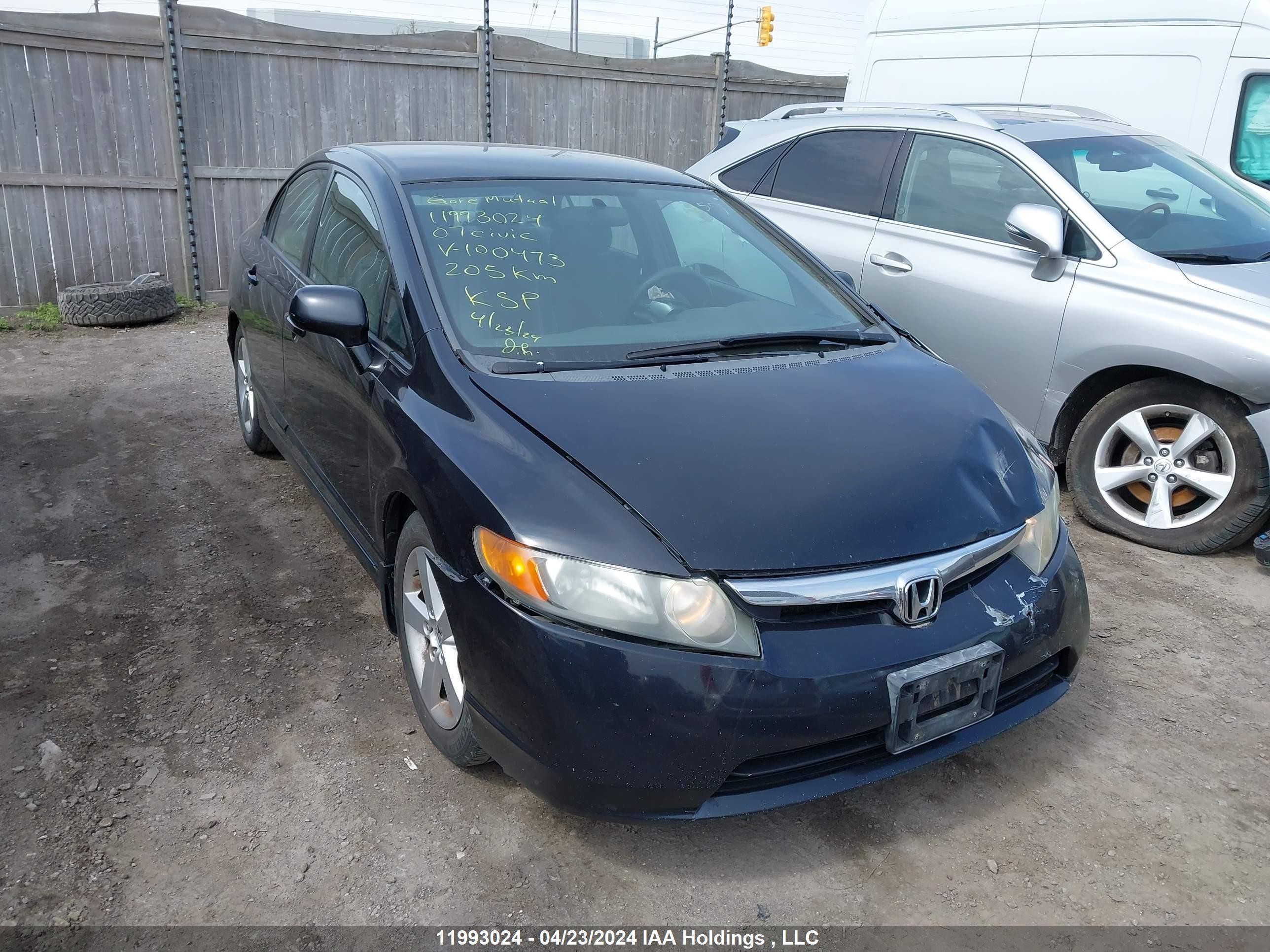 HONDA CIVIC 2007 2hgfa16557h100473