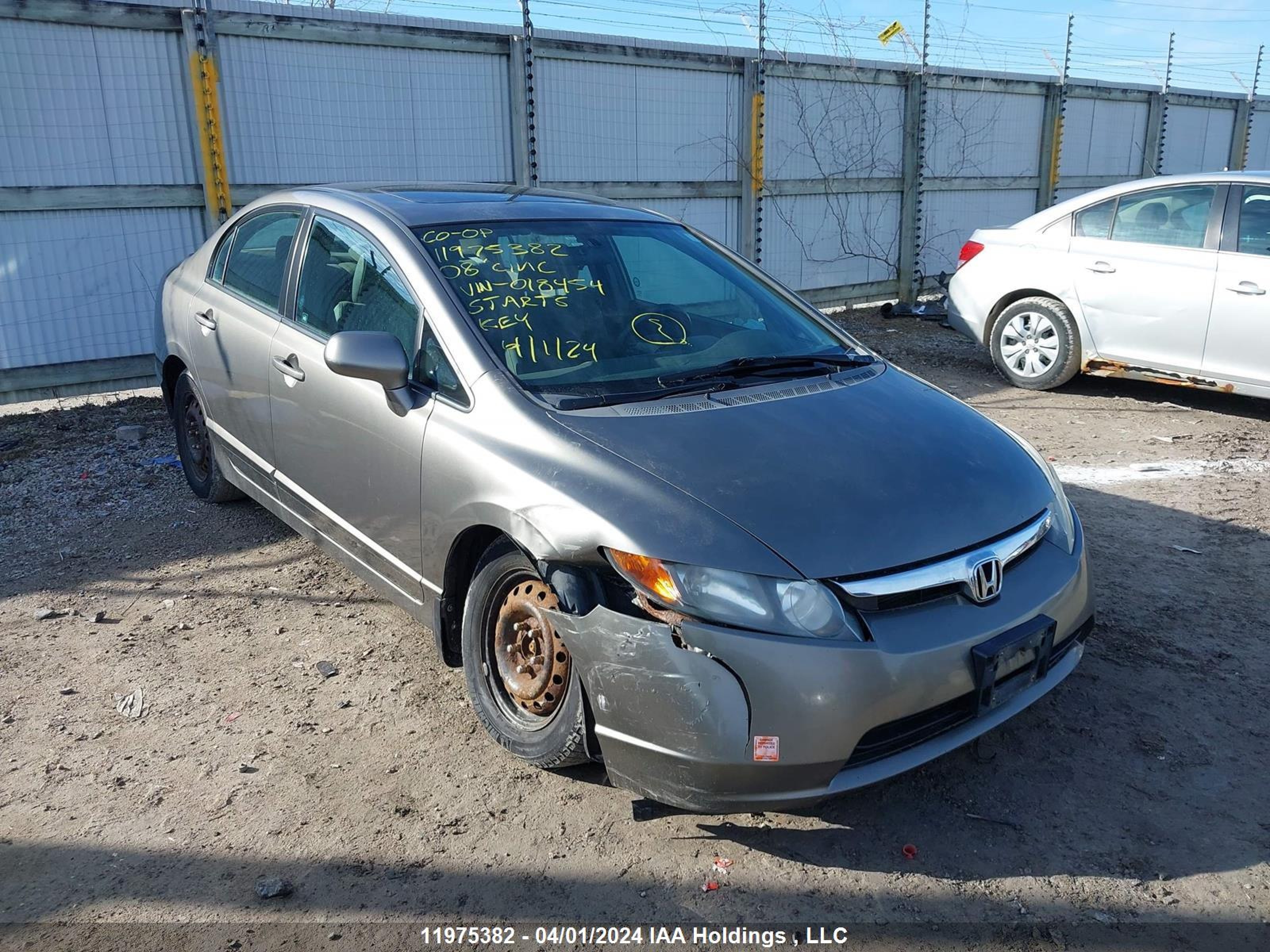 HONDA CIVIC 2008 2hgfa16558h018454