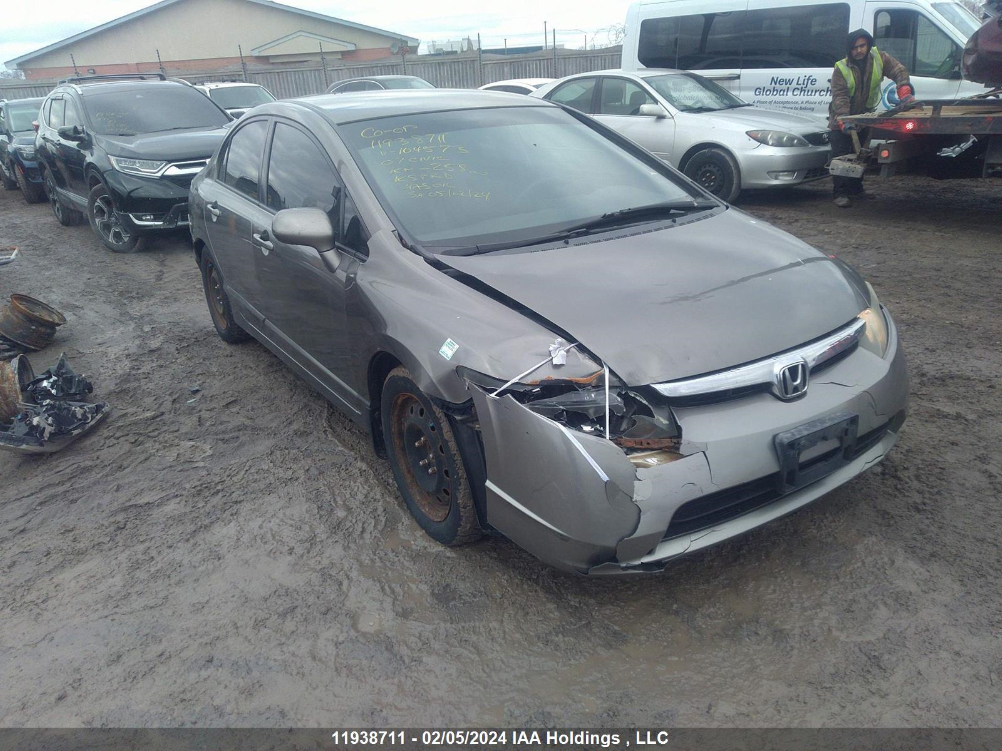 HONDA CIVIC 2007 2hgfa16577h104573