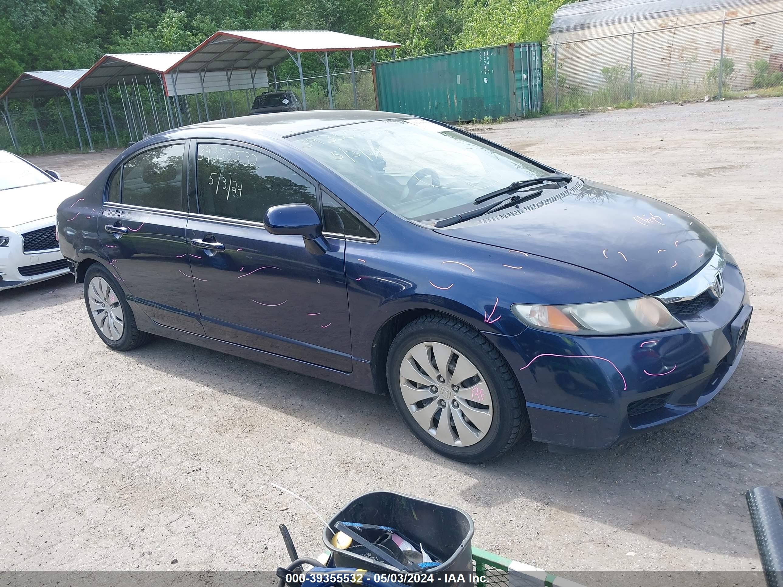 HONDA CIVIC 2009 2hgfa16589h534924