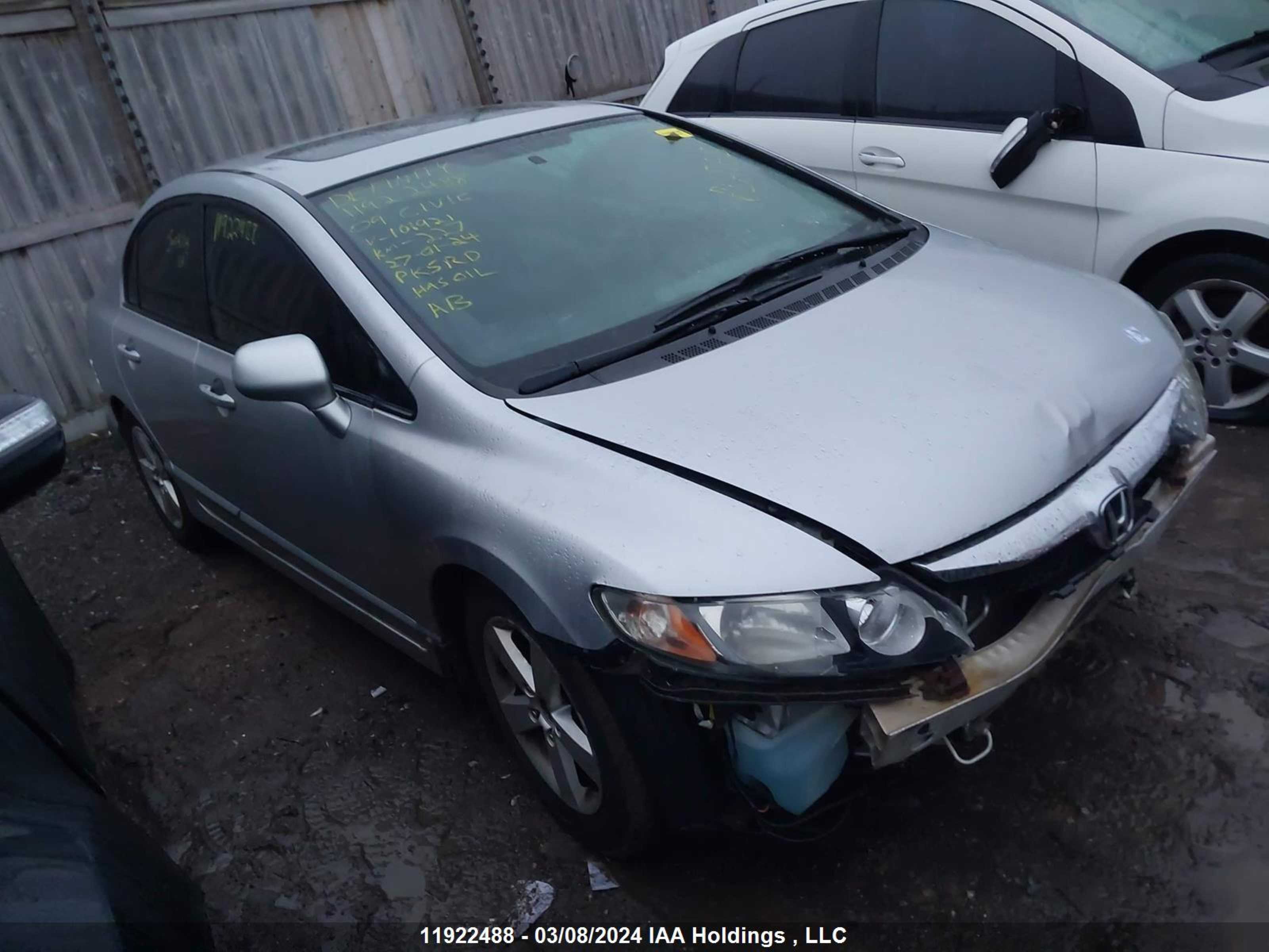 HONDA CIVIC 2009 2hgfa16669h101921