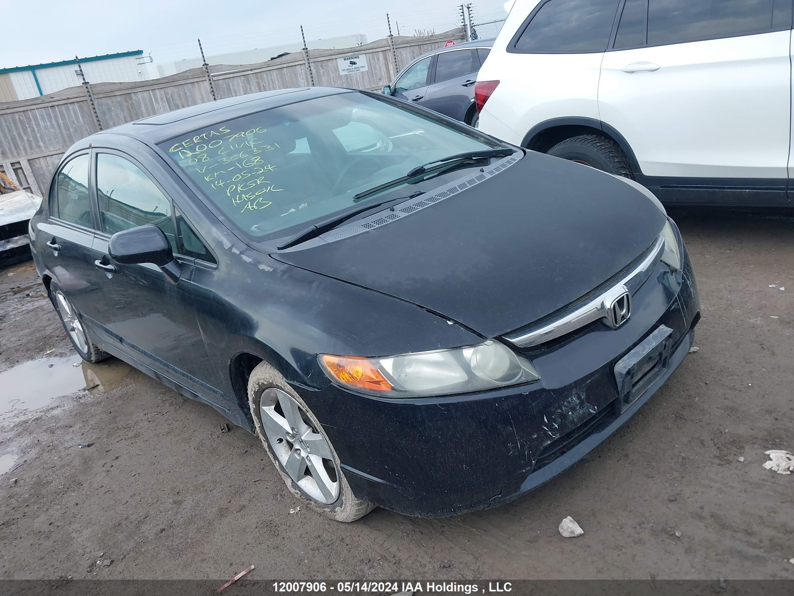 HONDA CIVIC 2008 2hgfa16828h306331