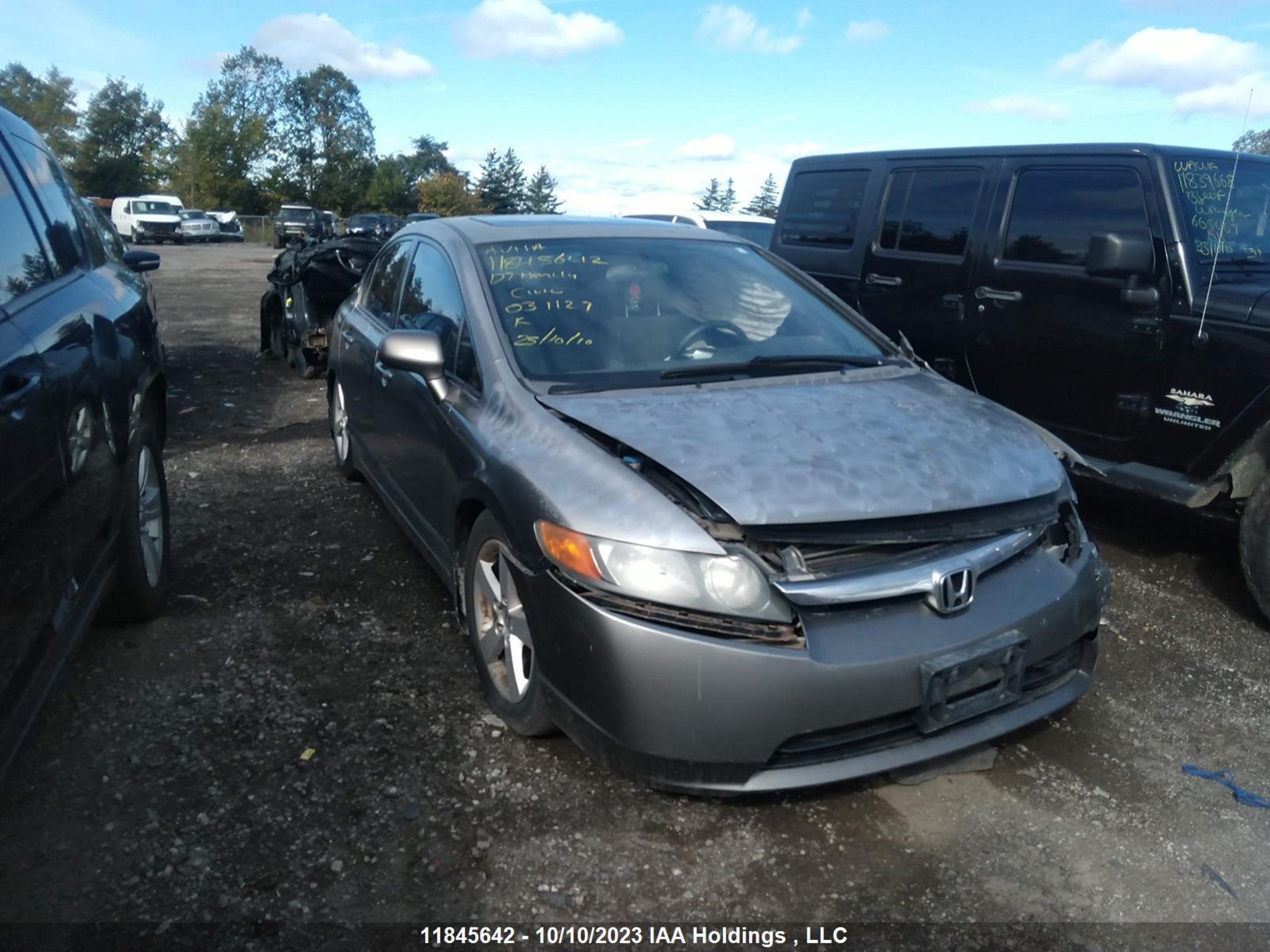 HONDA CIVIC 2007 2hgfa168x7h031127