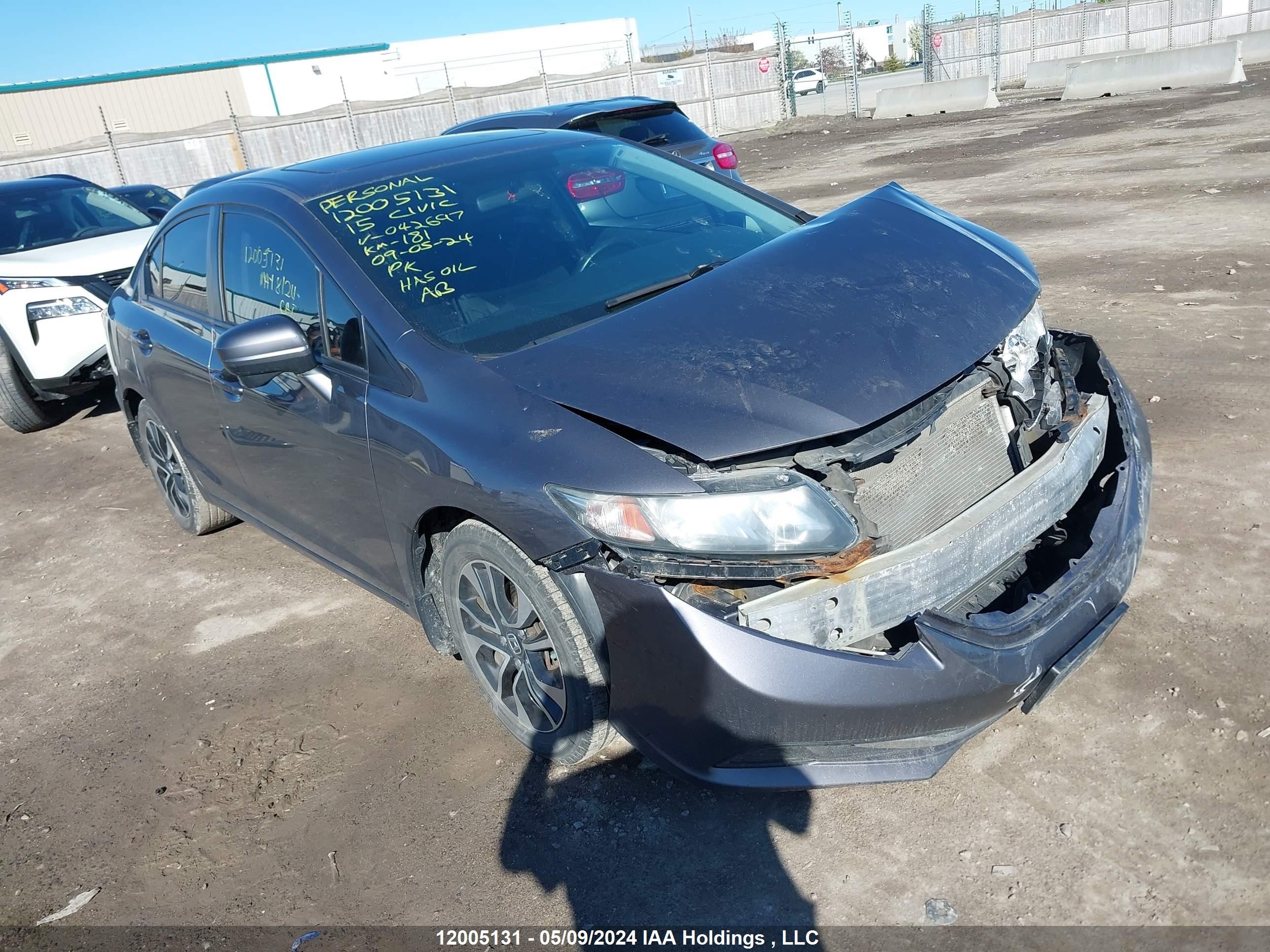 HONDA CIVIC 2015 2hgfb2e56fh042697