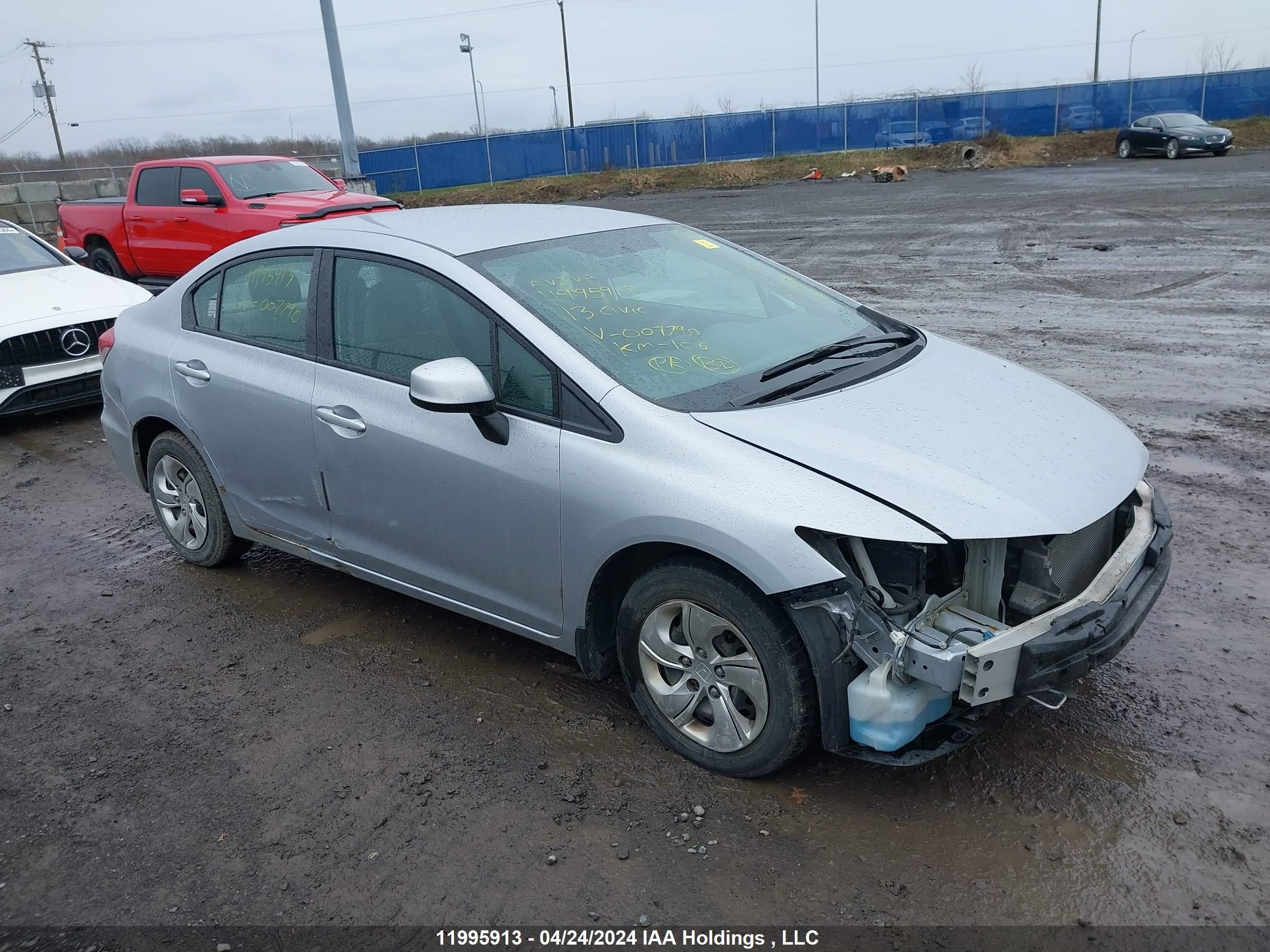 HONDA CIVIC 2013 2hgfb2f44dh007790