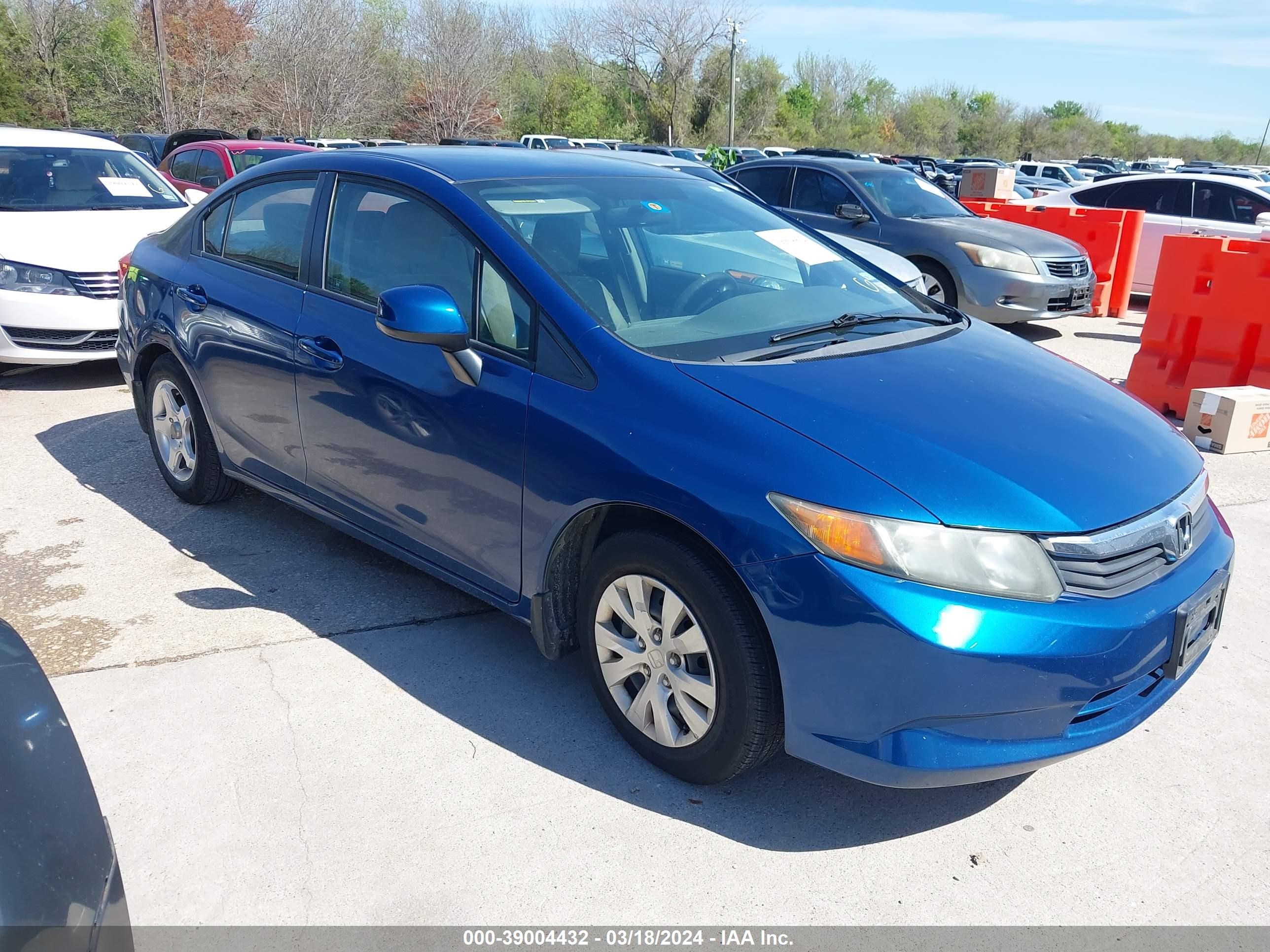 HONDA CIVIC 2012 2hgfb2f52ch510998