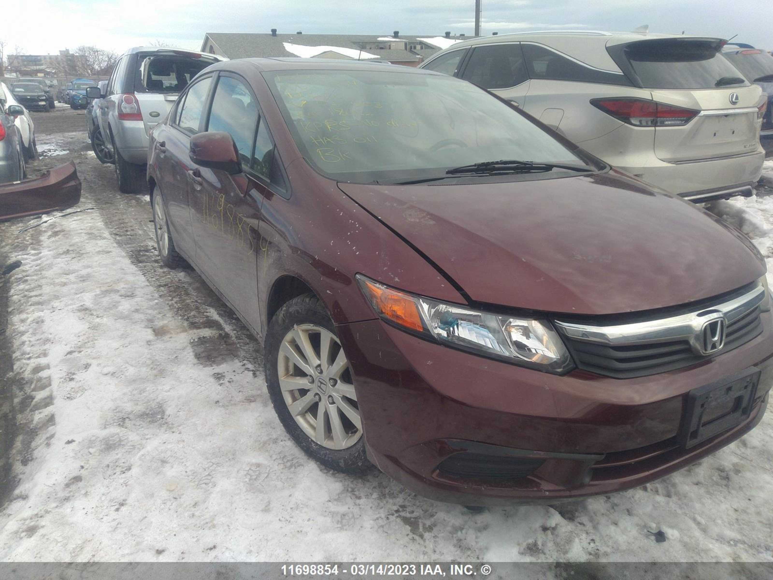 HONDA CIVIC 2012 2hgfb2f54ch021003