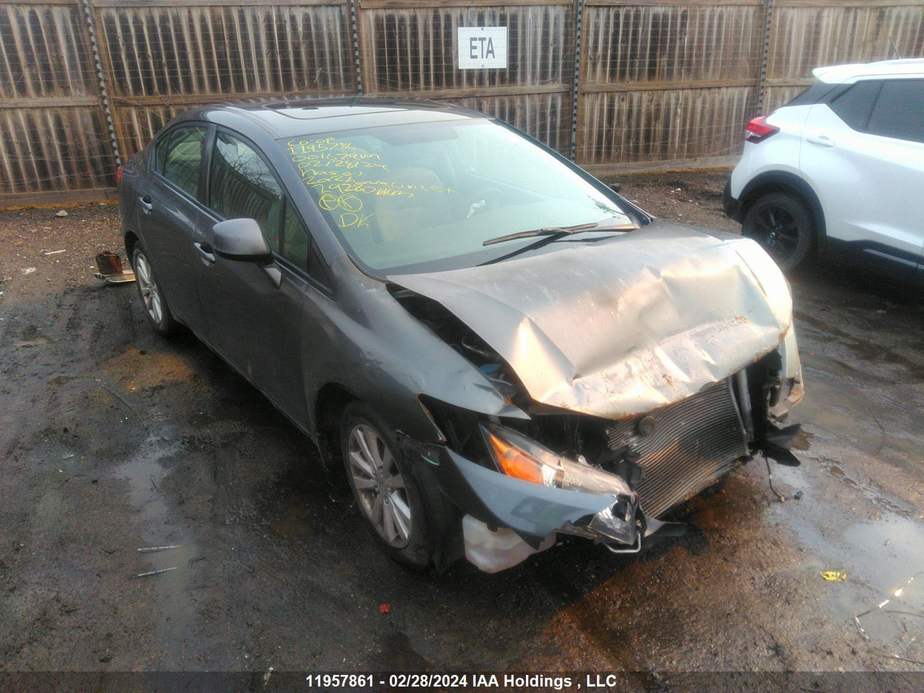 HONDA CIVIC 2012 2hgfb2f55ch001679