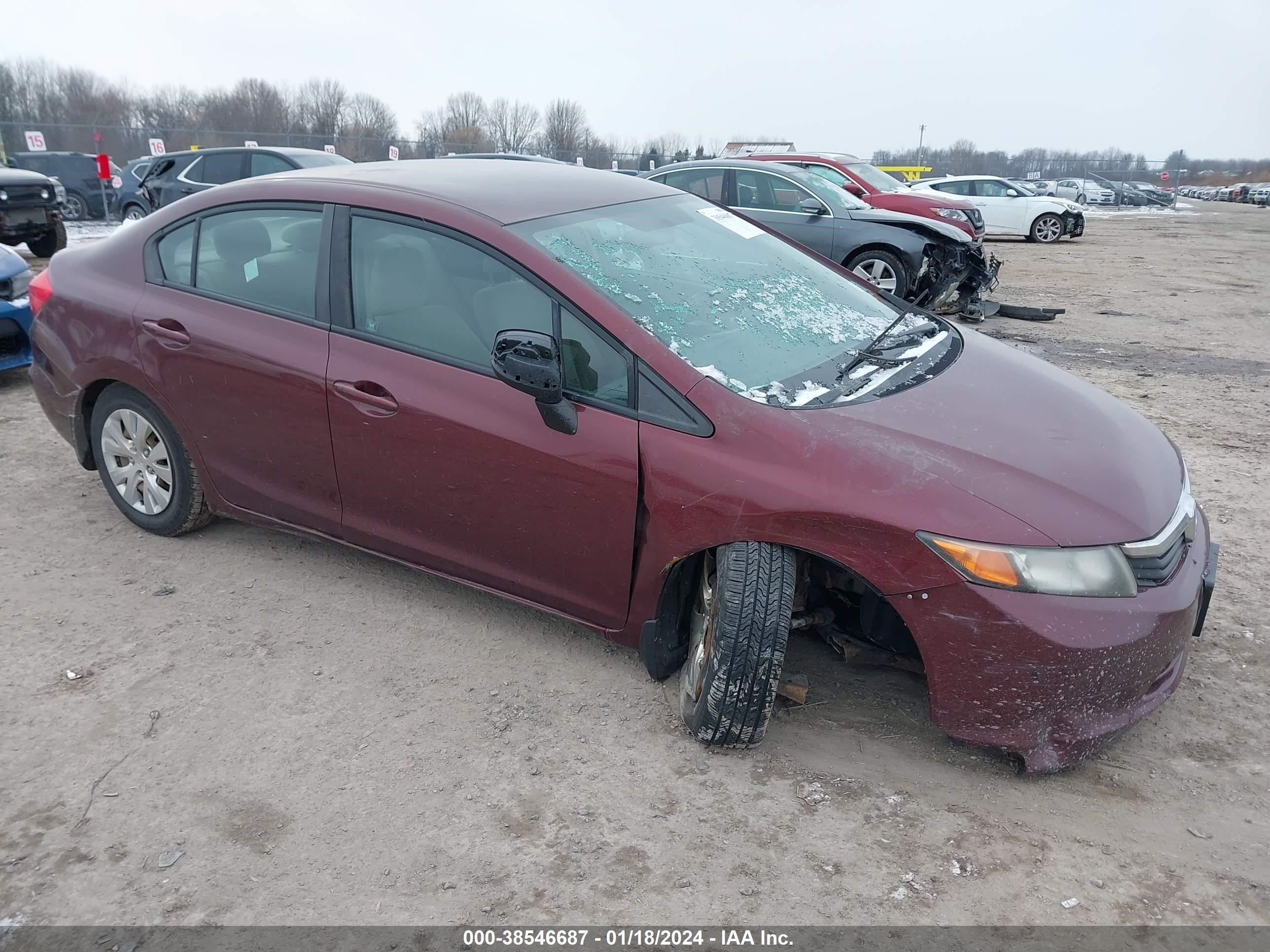 HONDA CIVIC 2012 2hgfb2f59ch607535