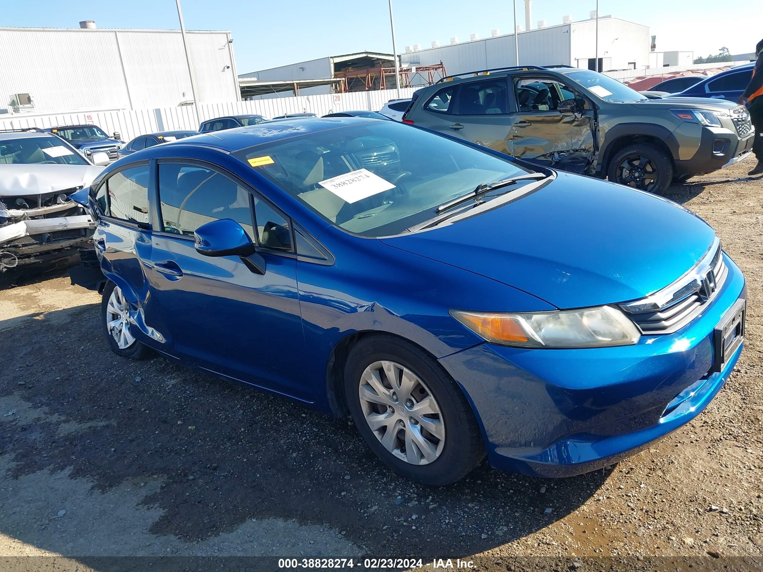 HONDA CIVIC 2012 2hgfb2f5xch538564