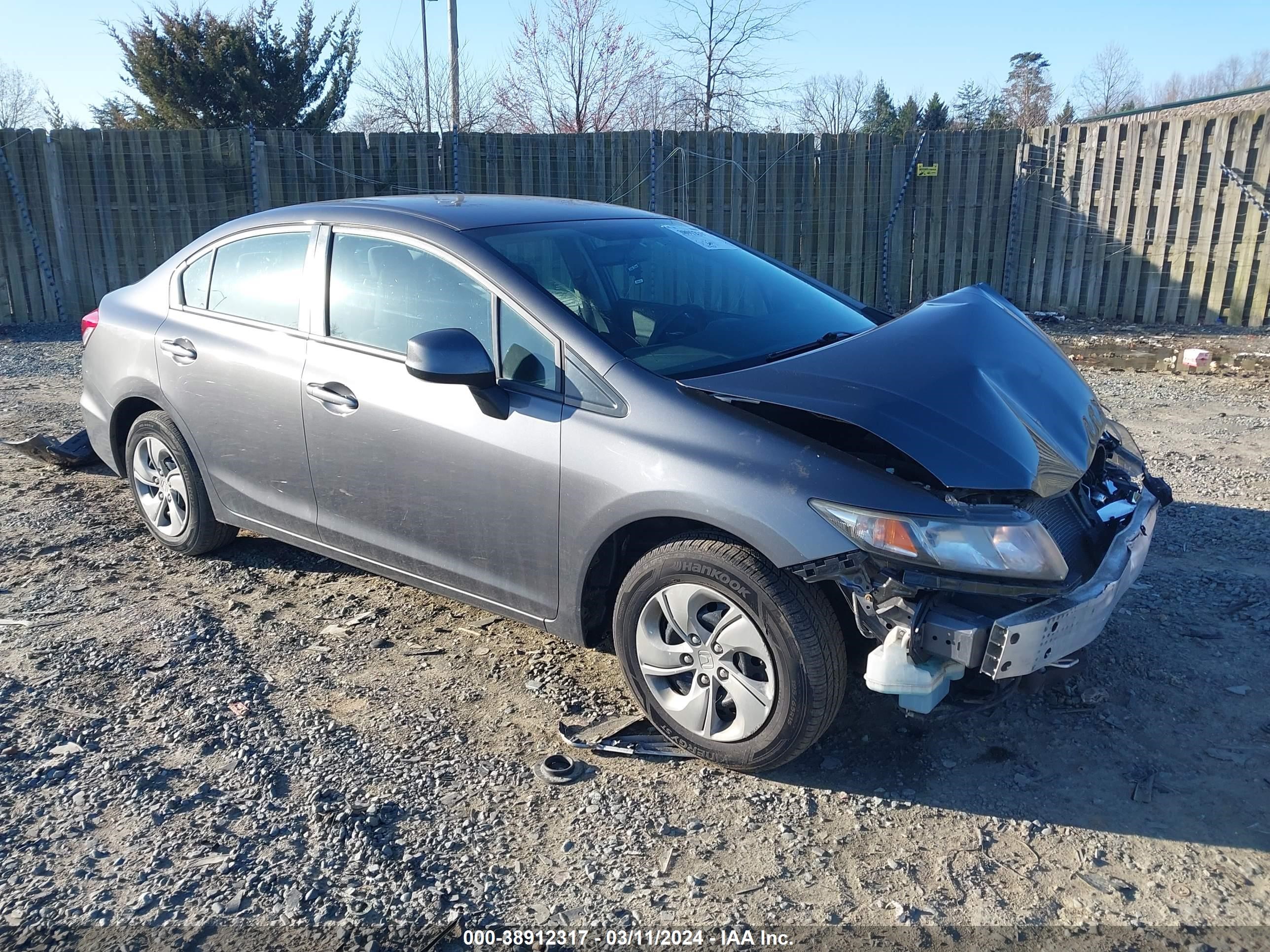 HONDA CIVIC 2013 2hgfb2f5xdh591251